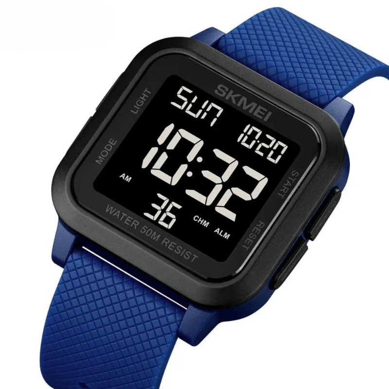 Waterdichte Outdoor Herenhorloge met Militair Design – Robuust Sporthorloge 5 ATM – 40 mm Wijzerplaat met Kunststof Band 20 mm | Sansoti