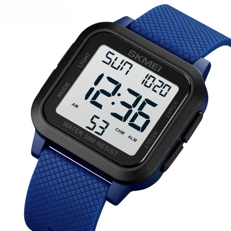 Waterdichte Outdoor Herenhorloge met Militair Design – Robuust Sporthorloge 5 ATM – 40 mm Wijzerplaat met Kunststof Band 20 mm | Sansoti