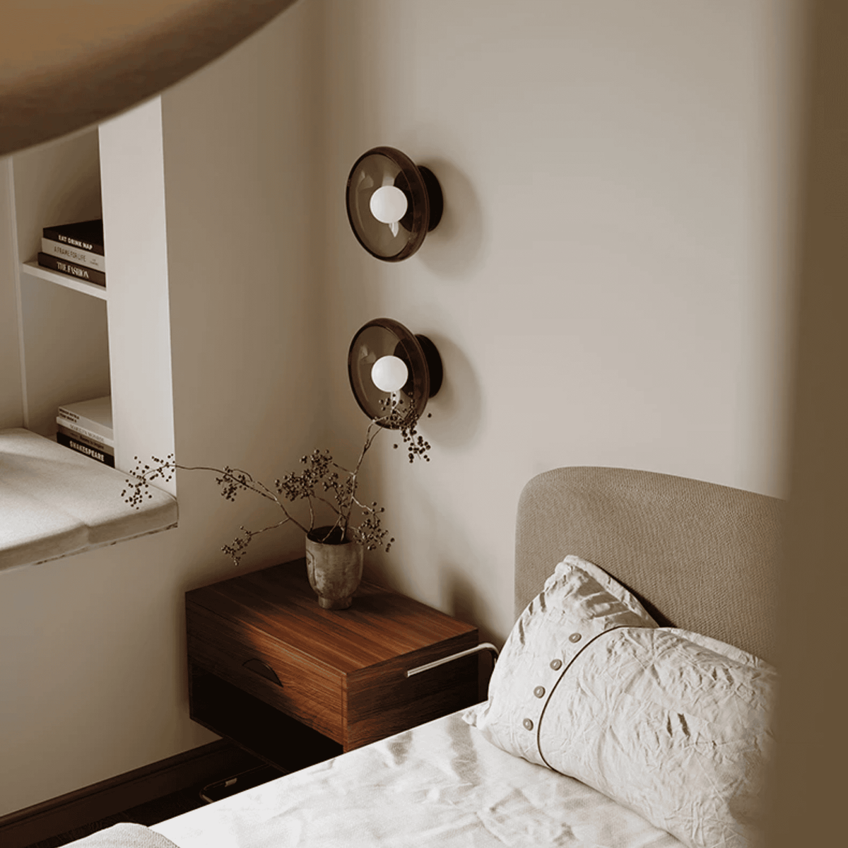 Glas-Wandleuchte mit Buntglas-Effekt Creme Olivgrün Weiß LED-E27-Fassung Stimmungsvolle Beleuchtung Schlafzimmer Flur | Sansoti