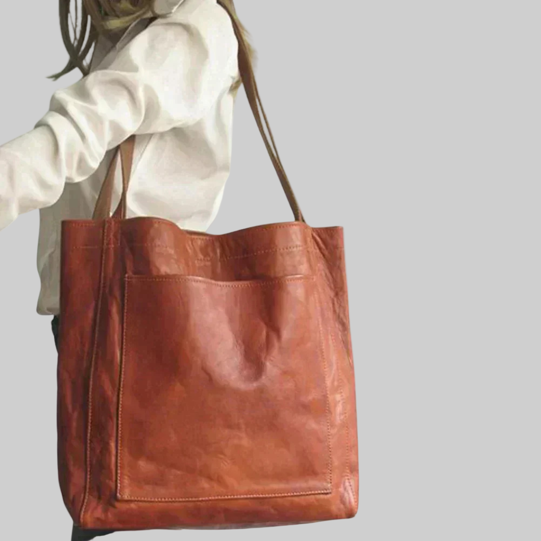 Handtas Dames Kunstleer Zwart Bruin met Vakken Werk Vrije Tijd Elegante Schoudertas Organizer Dagelijks | Sansoti