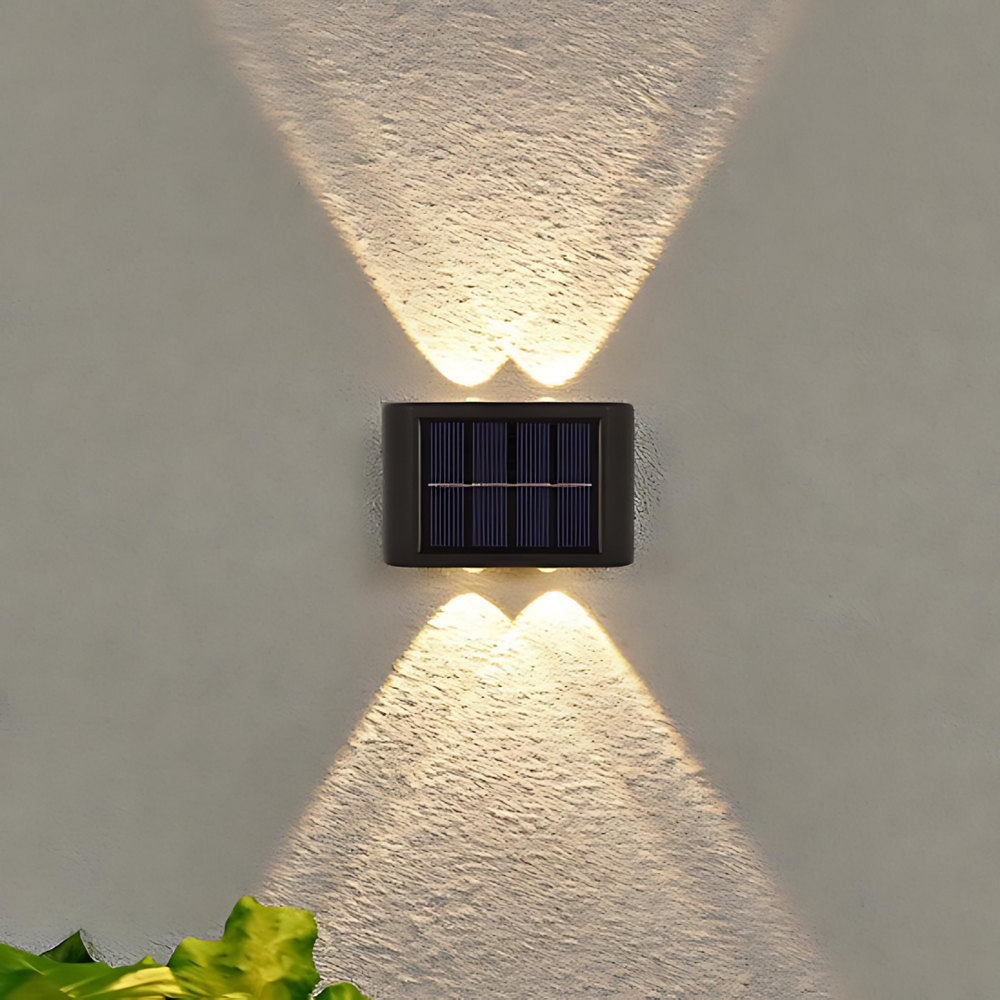 LED Solar Wandlampen Buiten Set 4 Stuks Weerbestendig met Bewegingssensor Tuinverlichting Buitenverlichting | Sansoti