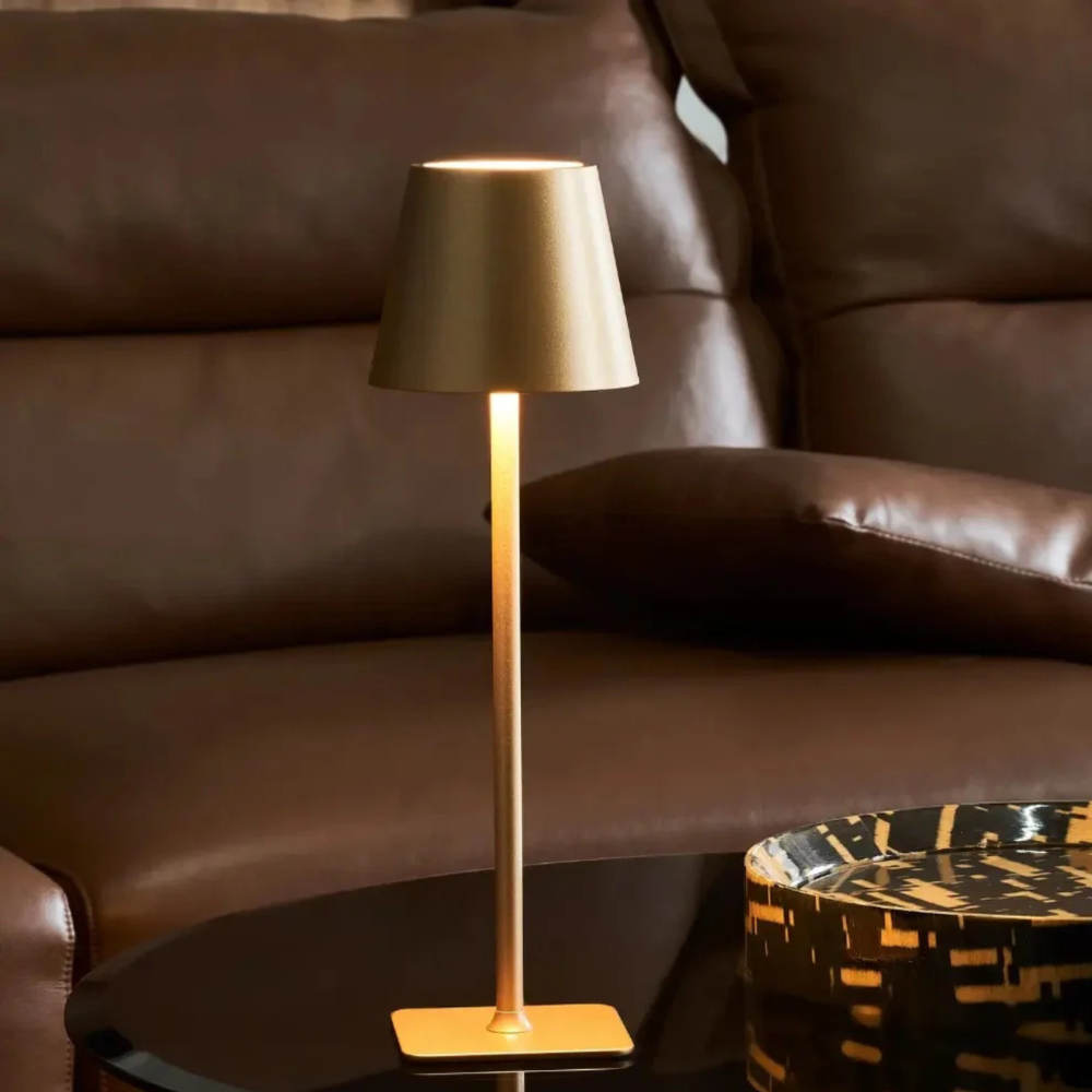 Wireless Table Lamp Dimmable Rechargeable 38cm Metal LED Touch Indoor Outdoor IP54 Waterproof Ambient Lighting | Sansoti