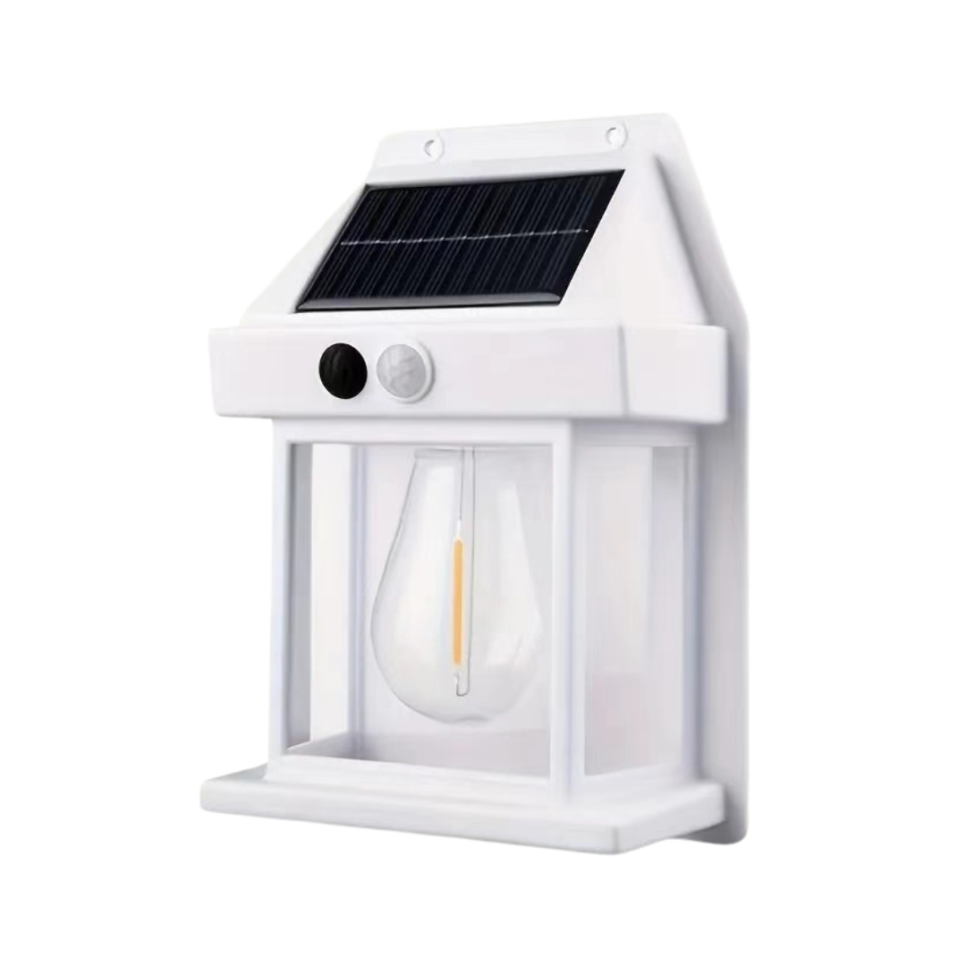 Solar-Außenlampe mit Bewegungssensor 3 W LED IP44 wasserdichte Wandleuchte für Garten Terrasse Balkon Auffahrt Beleuchtung | Sansoti