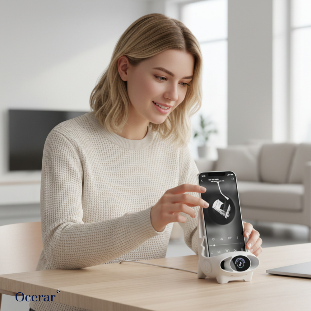 Draadloze Oplader 15W met Houder – Smartphone Snellader Staand of Liggend – Stoel Design met Koeling | Sansoti