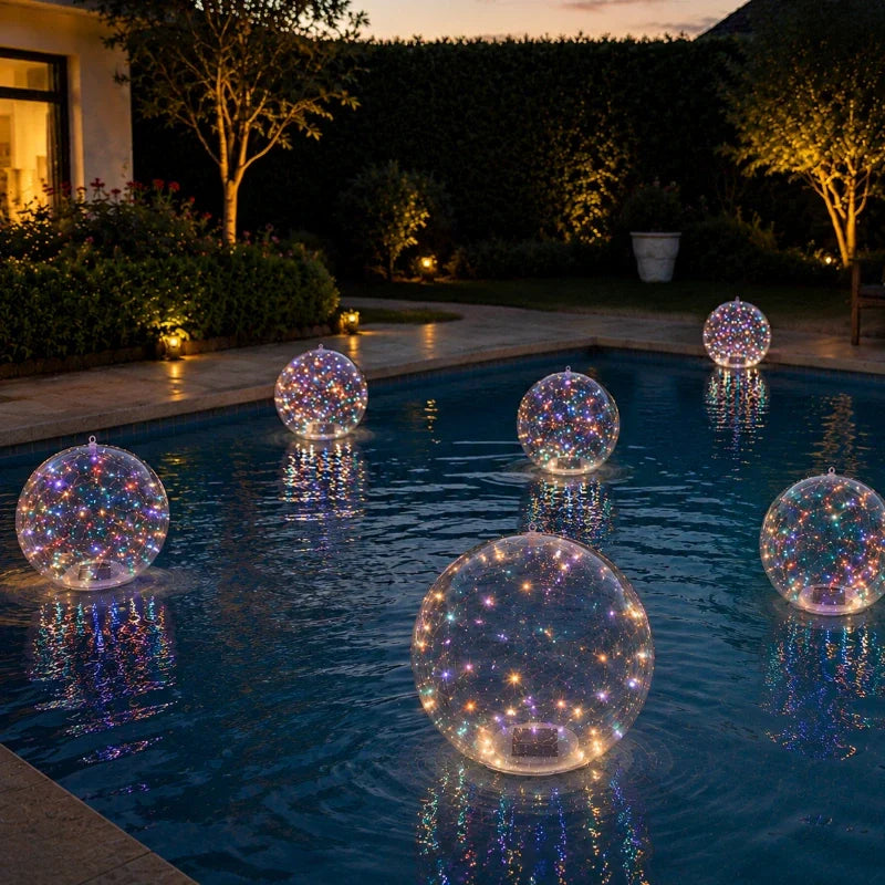 Schwebende Solar-Stimmungsleuchte für Garten und Pool mit Fernbedienung, wasserdichte IP68-Beleuchtung | Sansoti