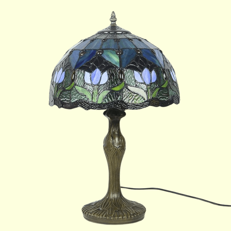 Lampe de table Tiffany vitrail classique 45cm E26 verre métal salon | Restfield