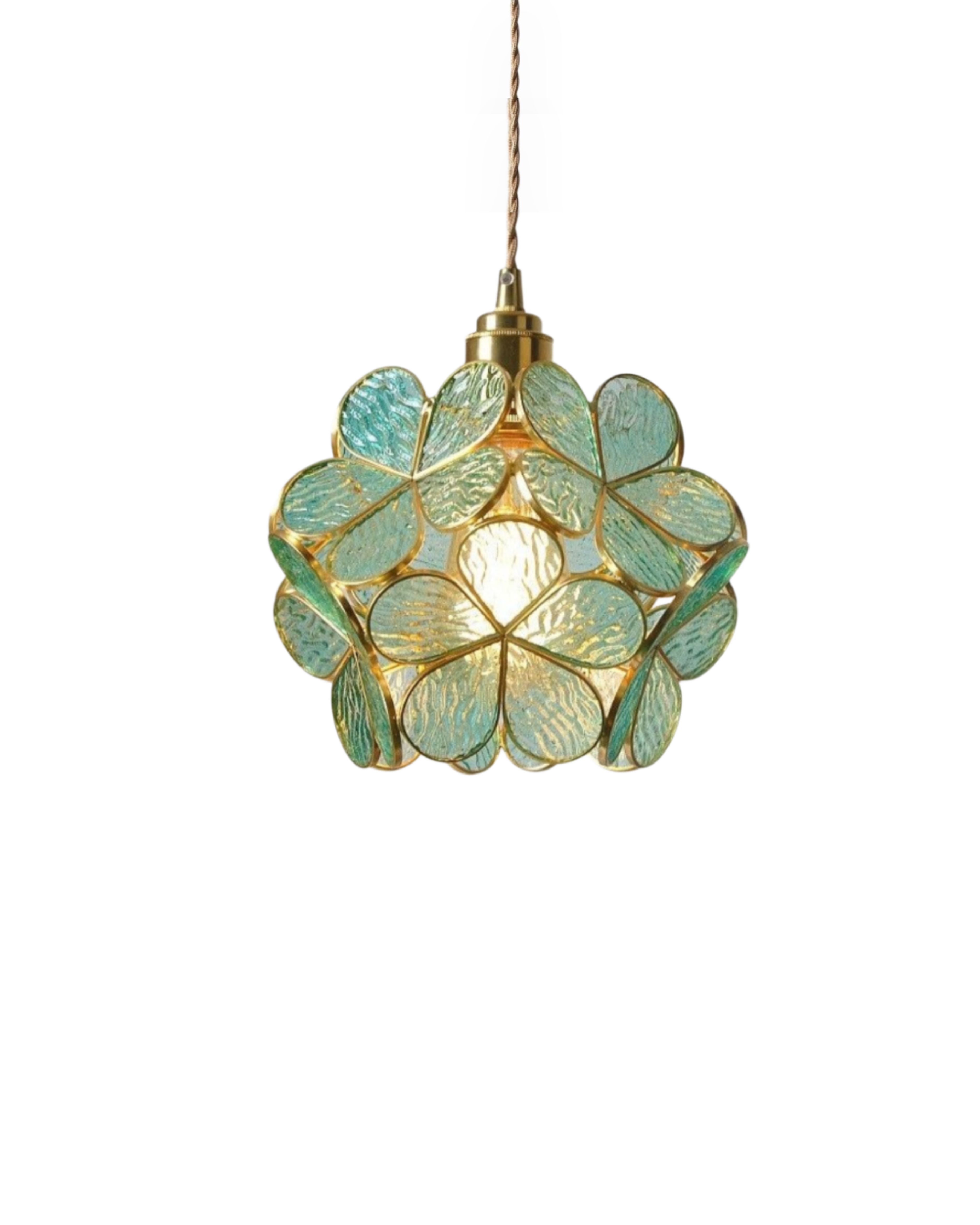 Handgemaakte Hanglamp met Acryl Bloem en IJzeren Frame Transparant Roze Blauw Beige voor Eetkamer Woonkamer Slaapkamer | Sansoti
