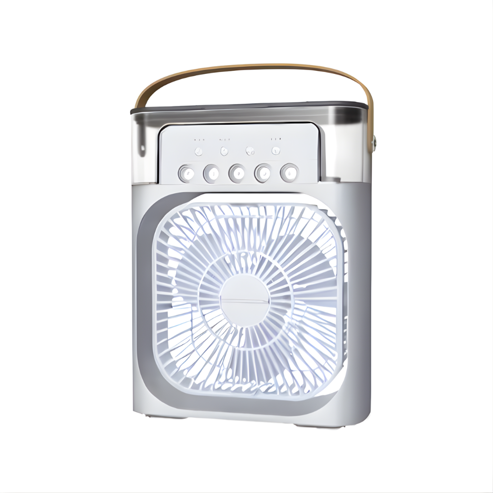 Portable air cooler with humidifier USB table fan 21.5 cm for home office cooling summer | Sansoti