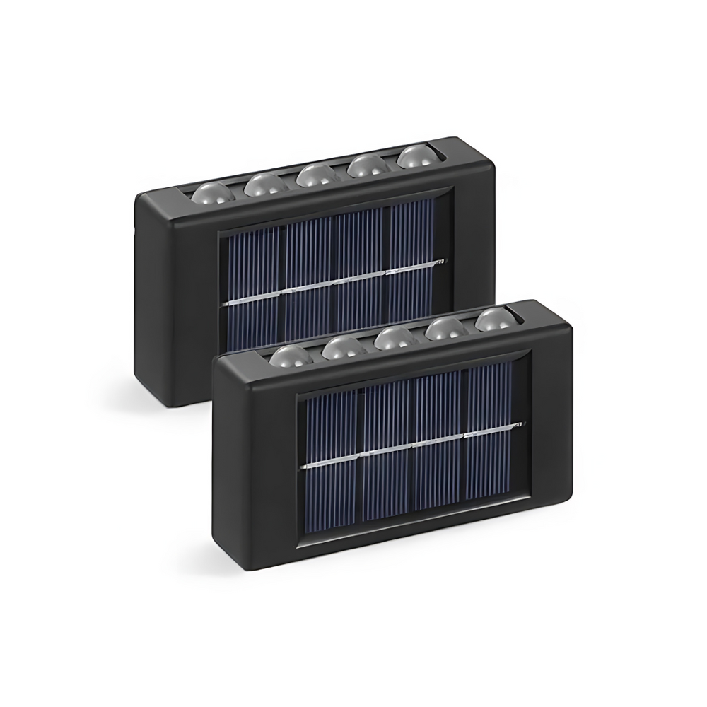 LED Solar Wandlampen Buiten Set 4 Stuks Weerbestendig met Bewegingssensor Tuinverlichting Buitenverlichting | Sansoti