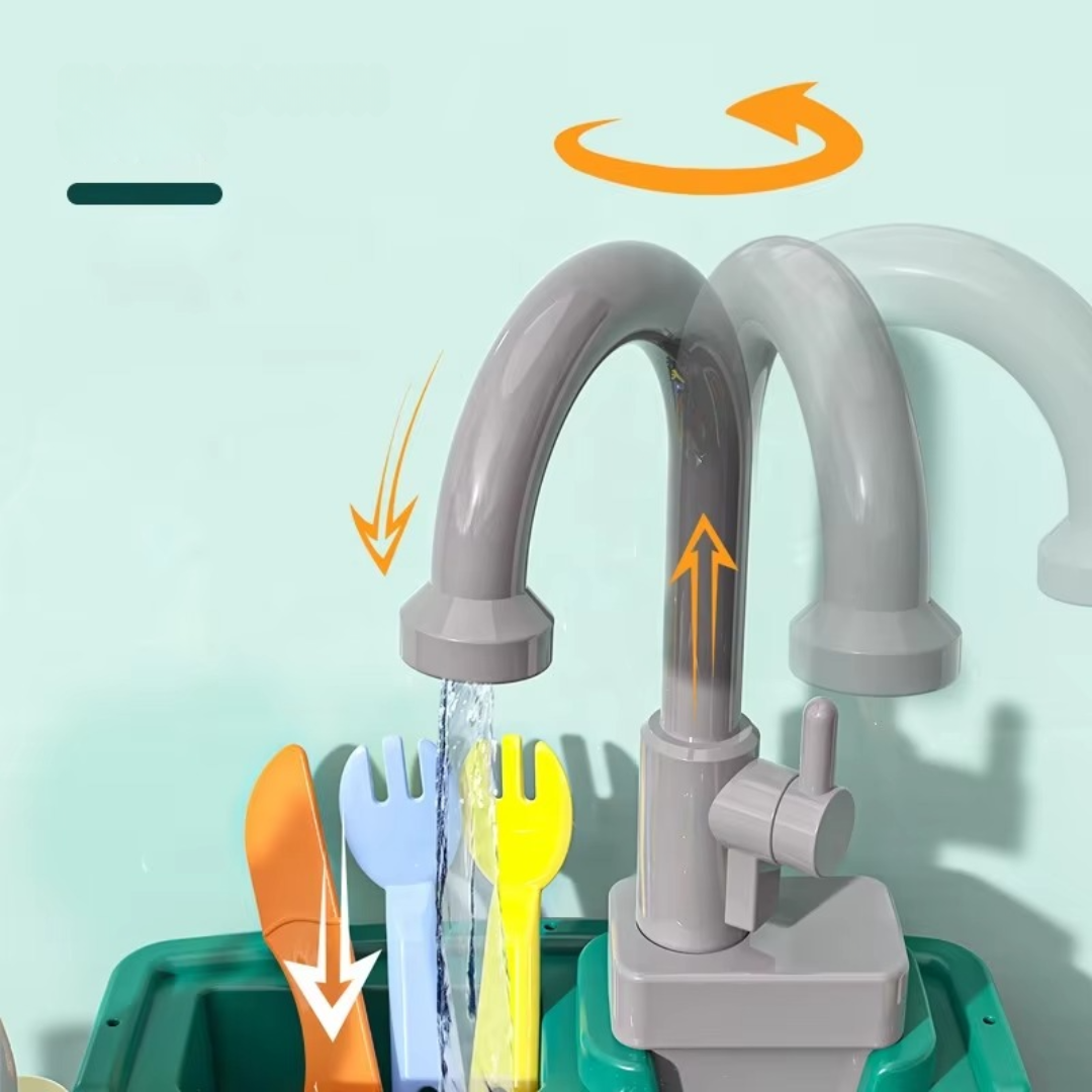 Interactieve Speelkeuken met Waterpomp en Spoelbak voor Fantasievol Rollenspel | Sansoti