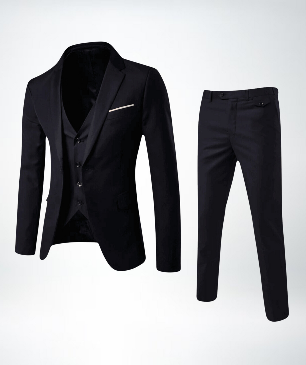 Three-Piece Men's Suit, Classic and Stylish, with Blazer, Waistcoat and Trousers, Elegant Business, Party and Wedding Suit | Sansoti