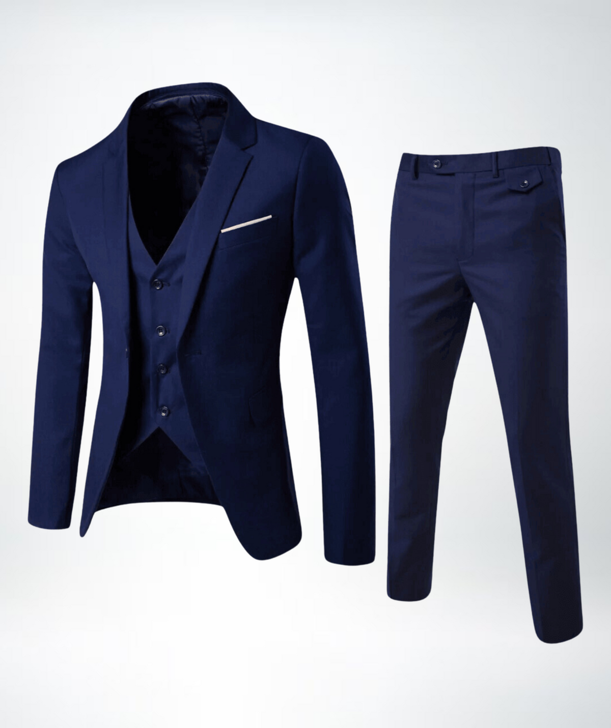Three-Piece Men's Suit, Classic and Stylish, with Blazer, Waistcoat and Trousers, Elegant Business, Party and Wedding Suit | Sansoti