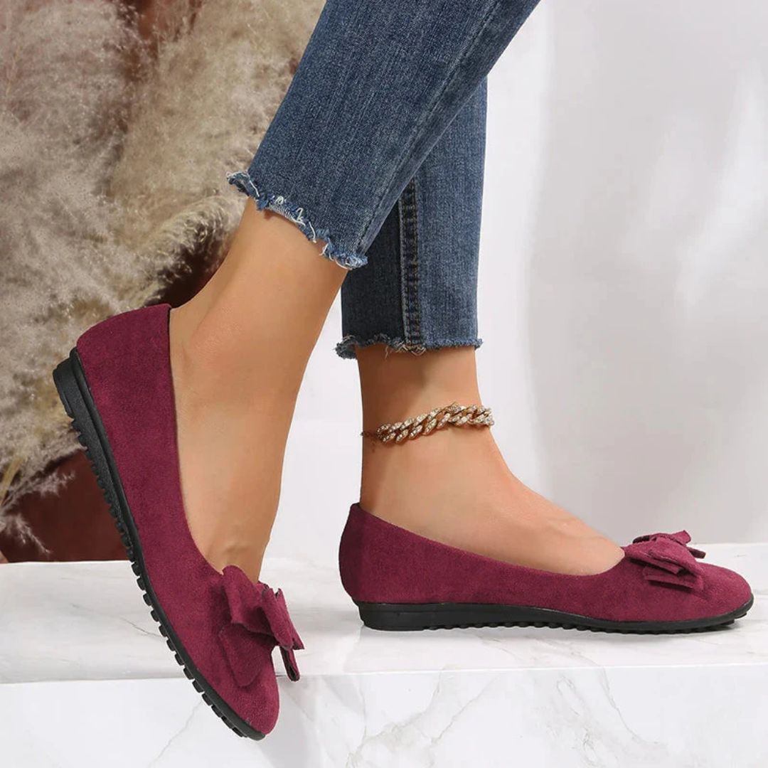 Damskie baleriny ze wsparciem łuku stopy, bordowe, czarne i zielone, lekkie, wygodne, casualowe, rozmiary 35–42 | Sansoti