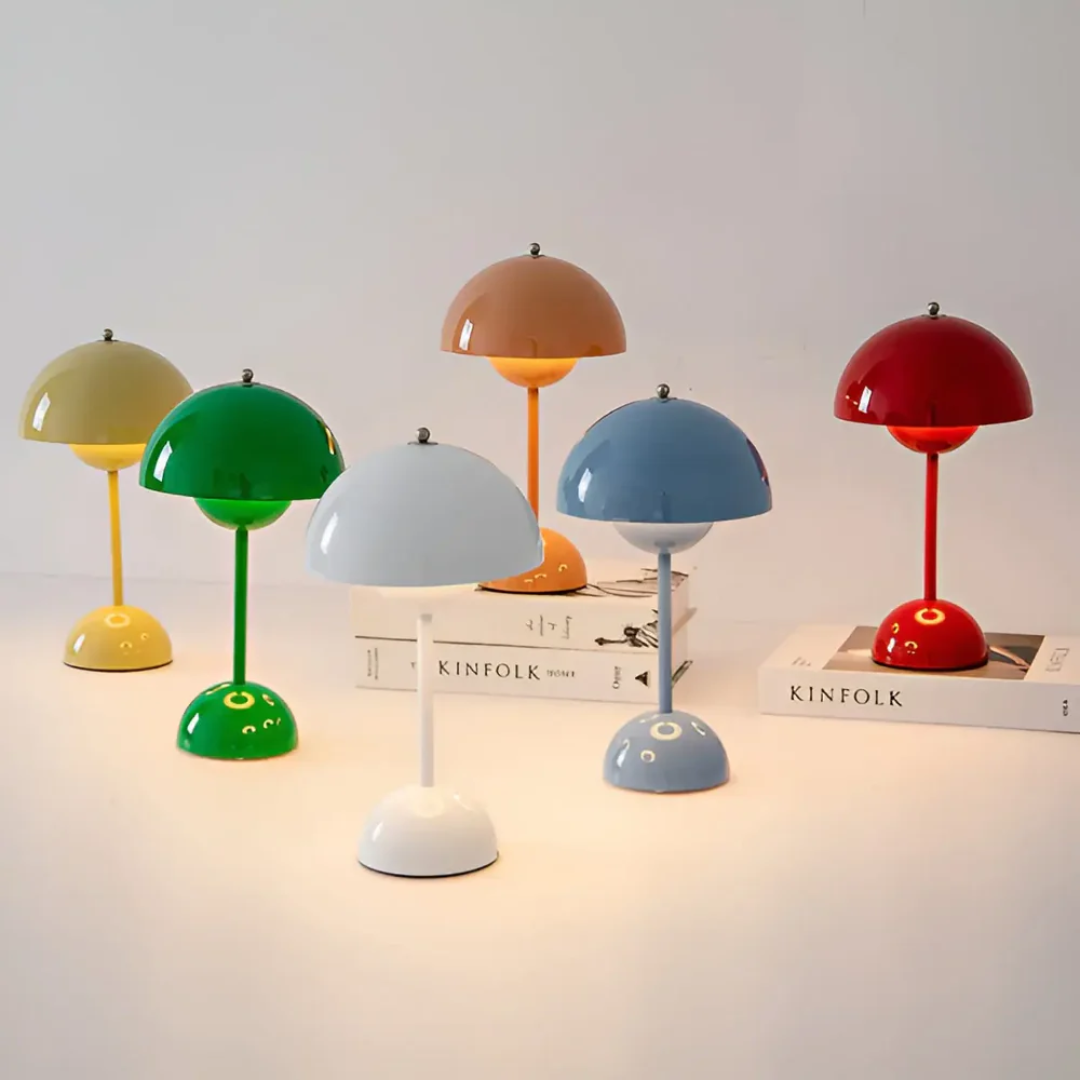 Oplaadbare Tafellamp Ø16×H29,5cm Touch-Bediening 3 Lichtmodi Modern Design Draadloos Roestvrij Staal | Sansoti