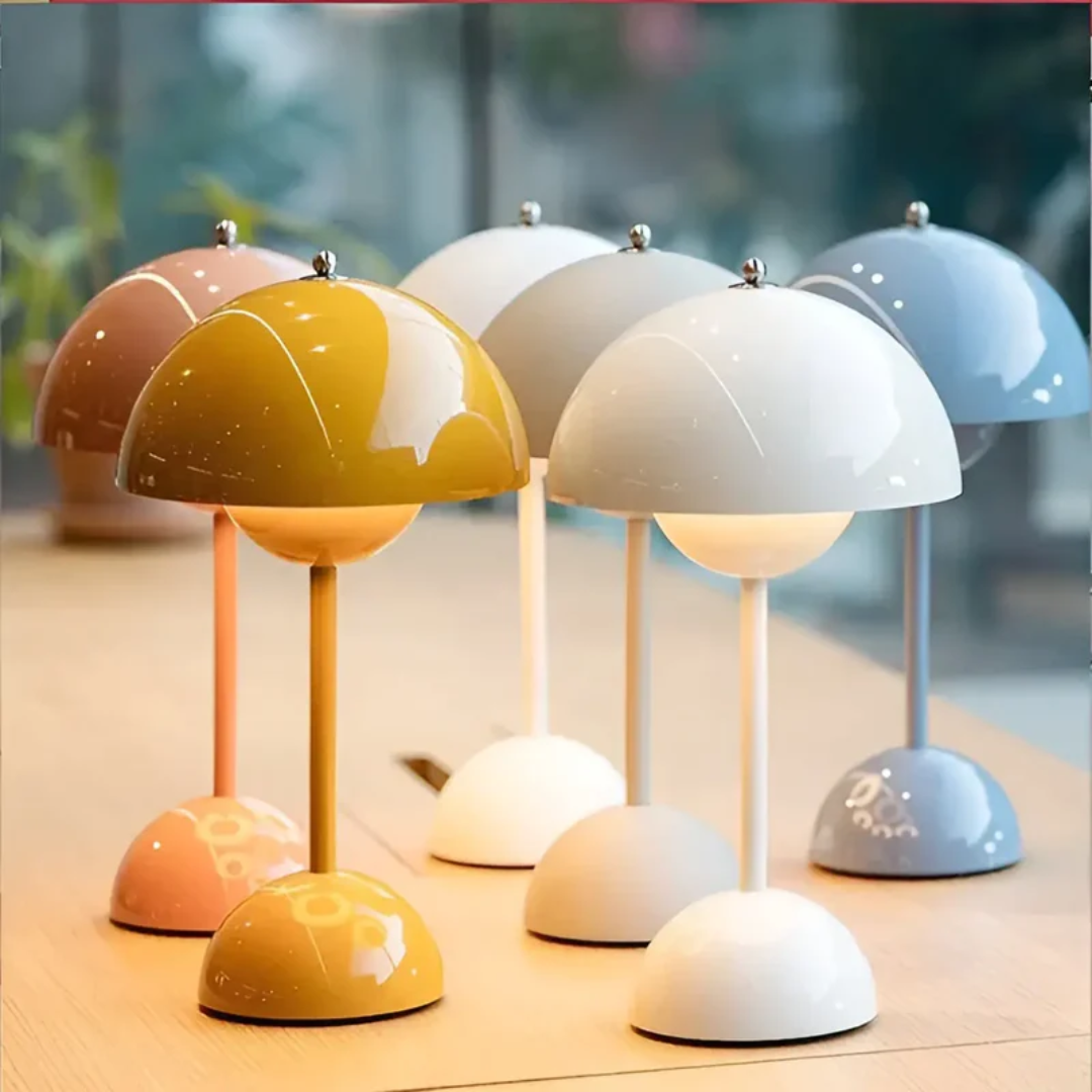 Oplaadbare Tafellamp Ø16×H29,5cm Touch-Bediening 3 Lichtmodi Modern Design Draadloos Roestvrij Staal | Sansoti