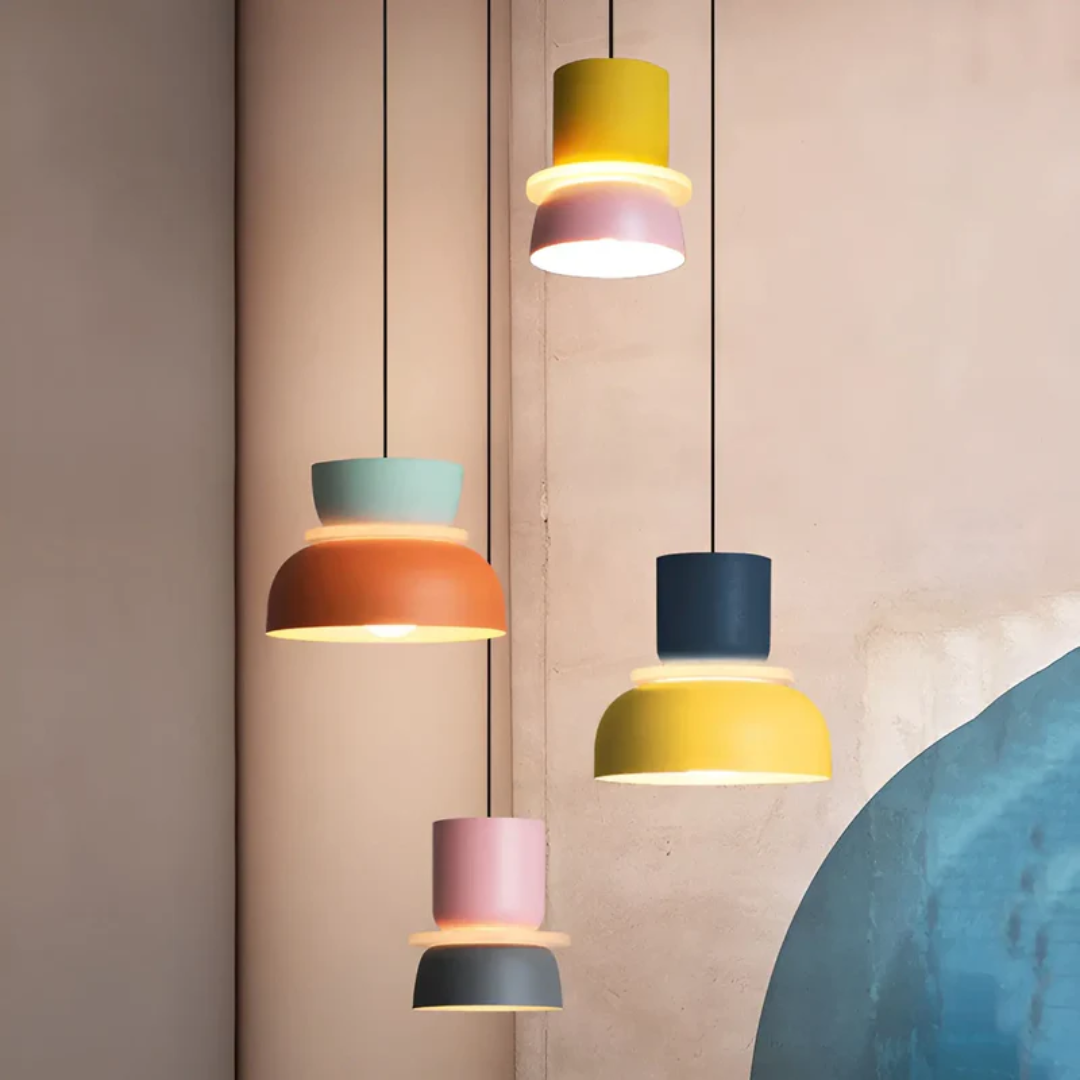Kleurrijke LED Hanglamp Metaal Modern Design Woonkamer Slaapkamer | Sansoti