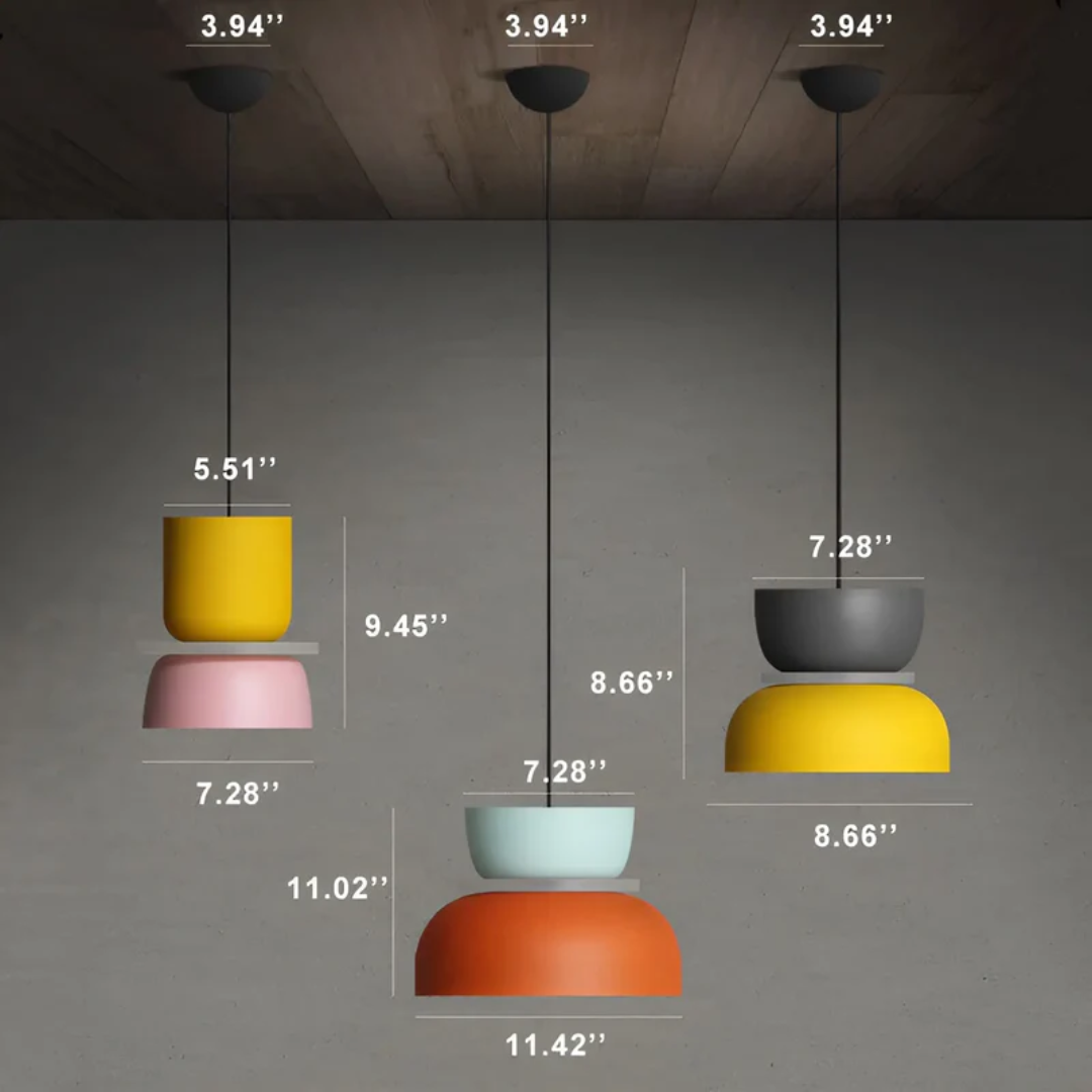 Kleurrijke LED Hanglamp Metaal Modern Design Woonkamer Slaapkamer | Sansoti