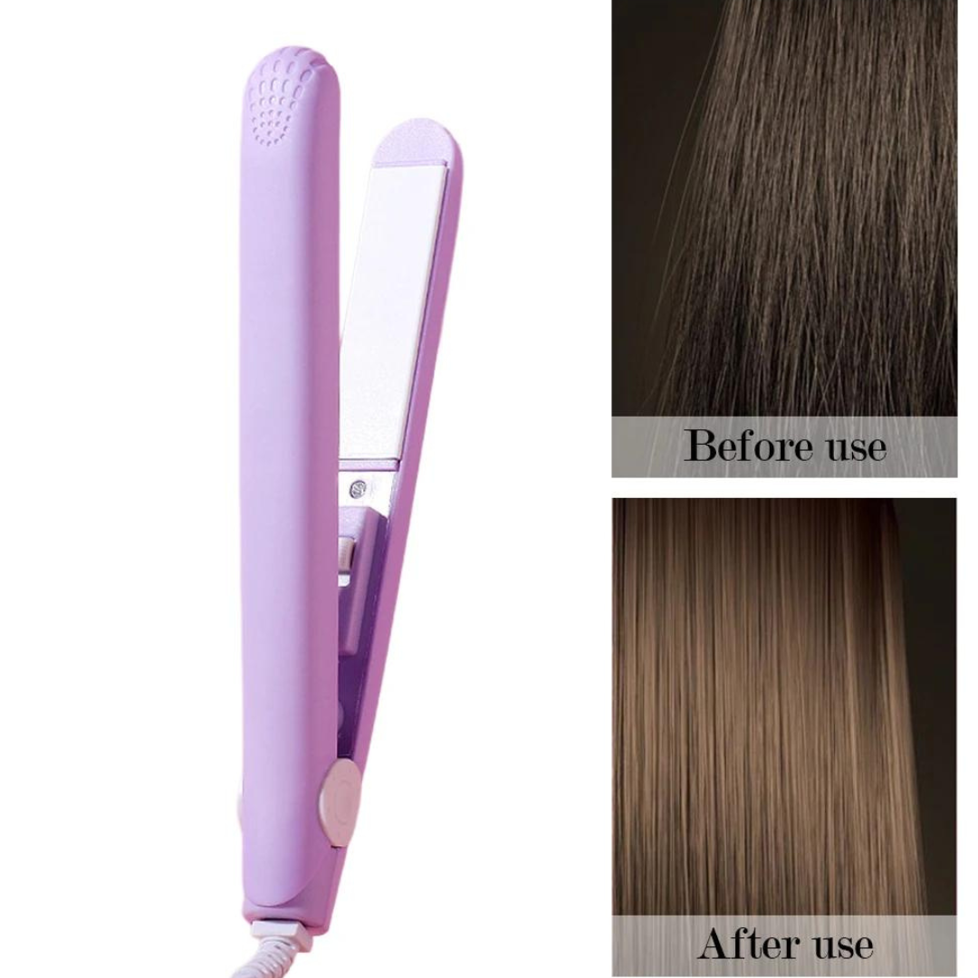Compact Keramisch Haarstyler voor Krullen en Glad Haar met 3D-Platen Roze Paars Blauw Wit Groen Geel Snel Opwarmen 45 Seconden Instelbare Temperatuur Reisstyler | Sansoti
