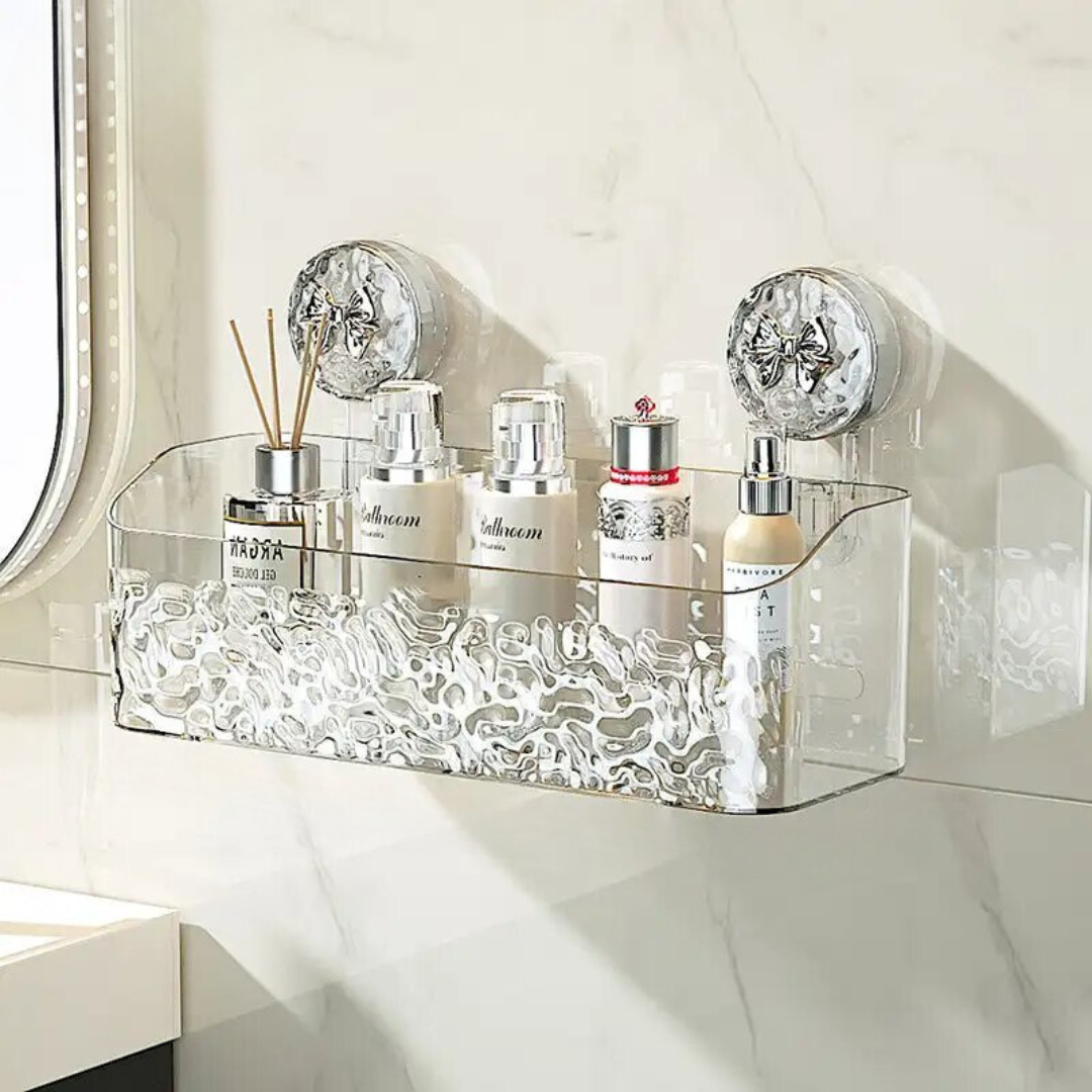 Opbergmand met Zuignappen – Badkamer Organizer Zonder Boren voor Douche en Keuken | Sansoti