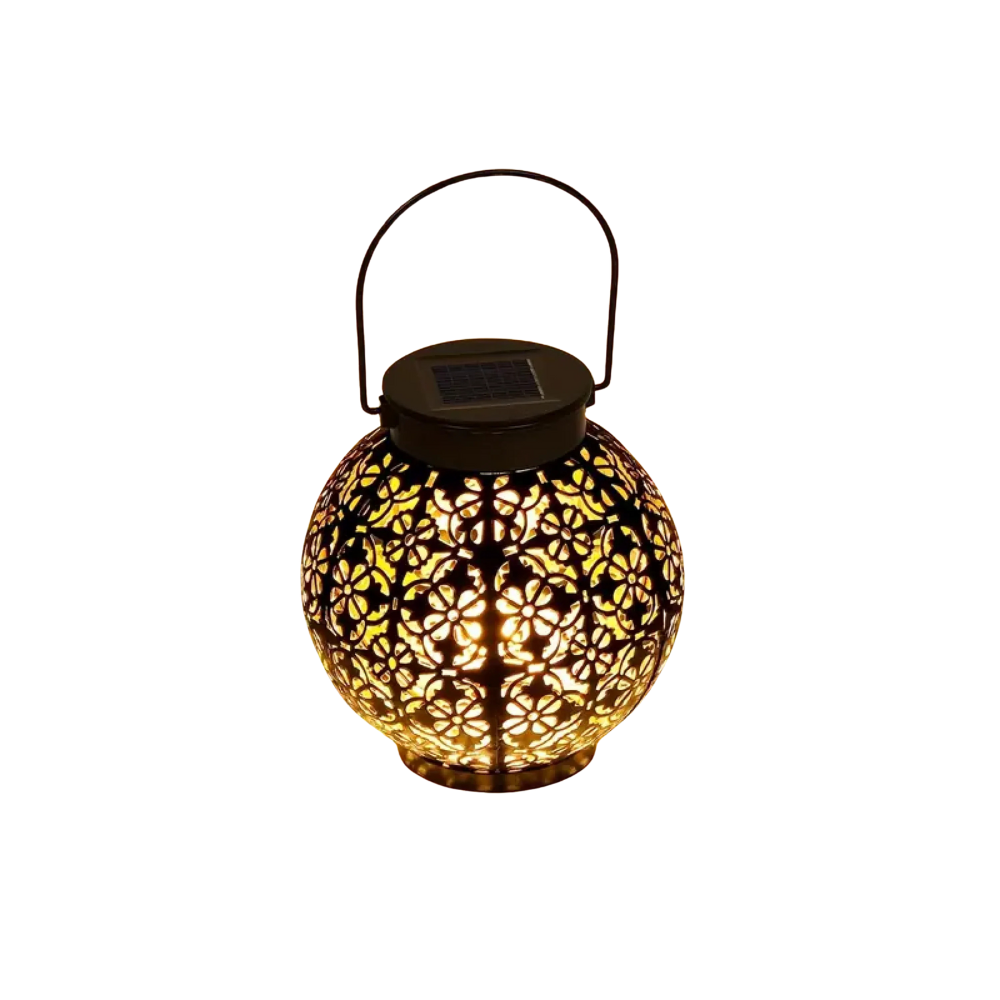 Solar Lighting for Terrace & Garden – Round Atmosphere Lamp with Warm Light | Sansoti