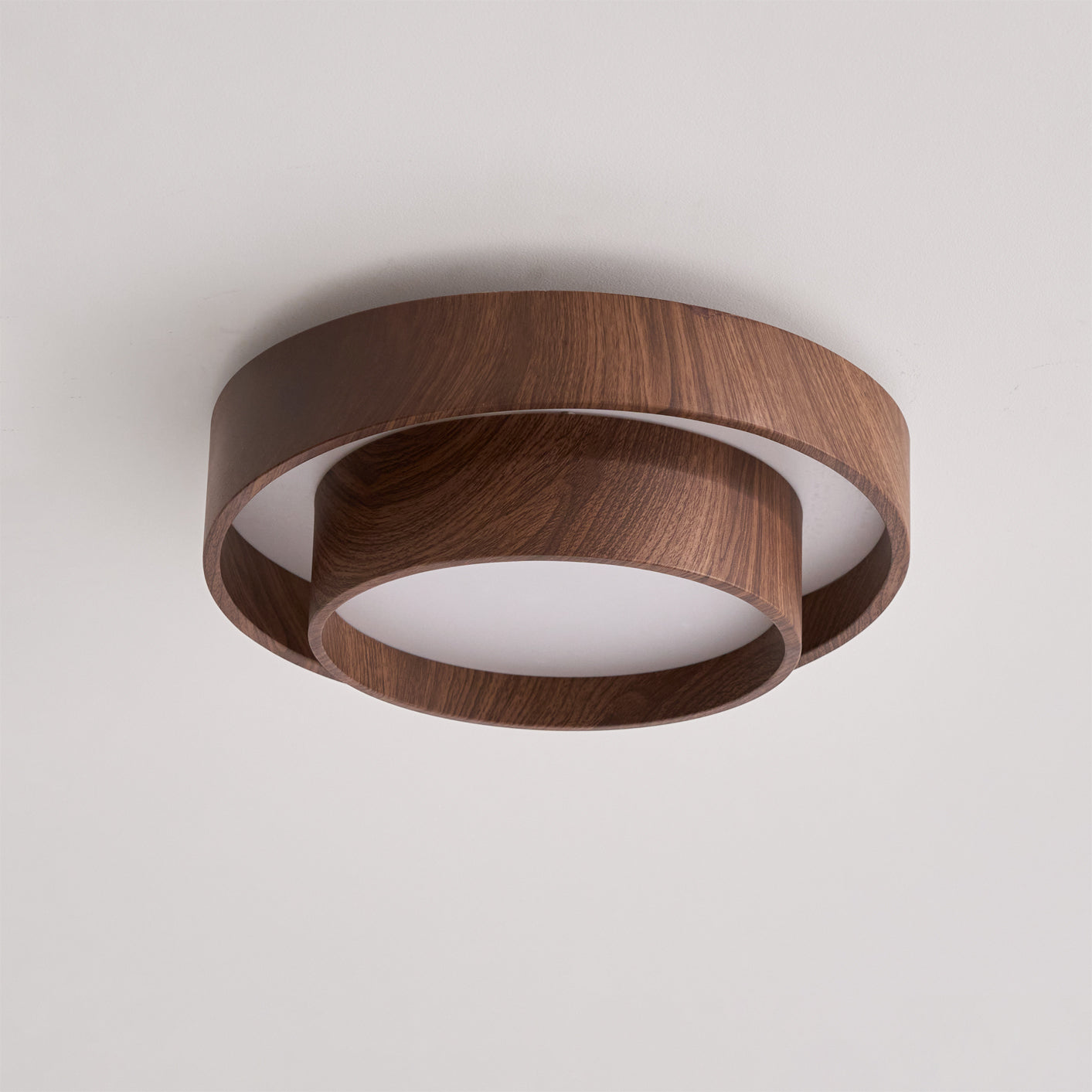 Plafondlamp Walnootlook LED Rond 40cm 50cm Modern Design | Sansoti