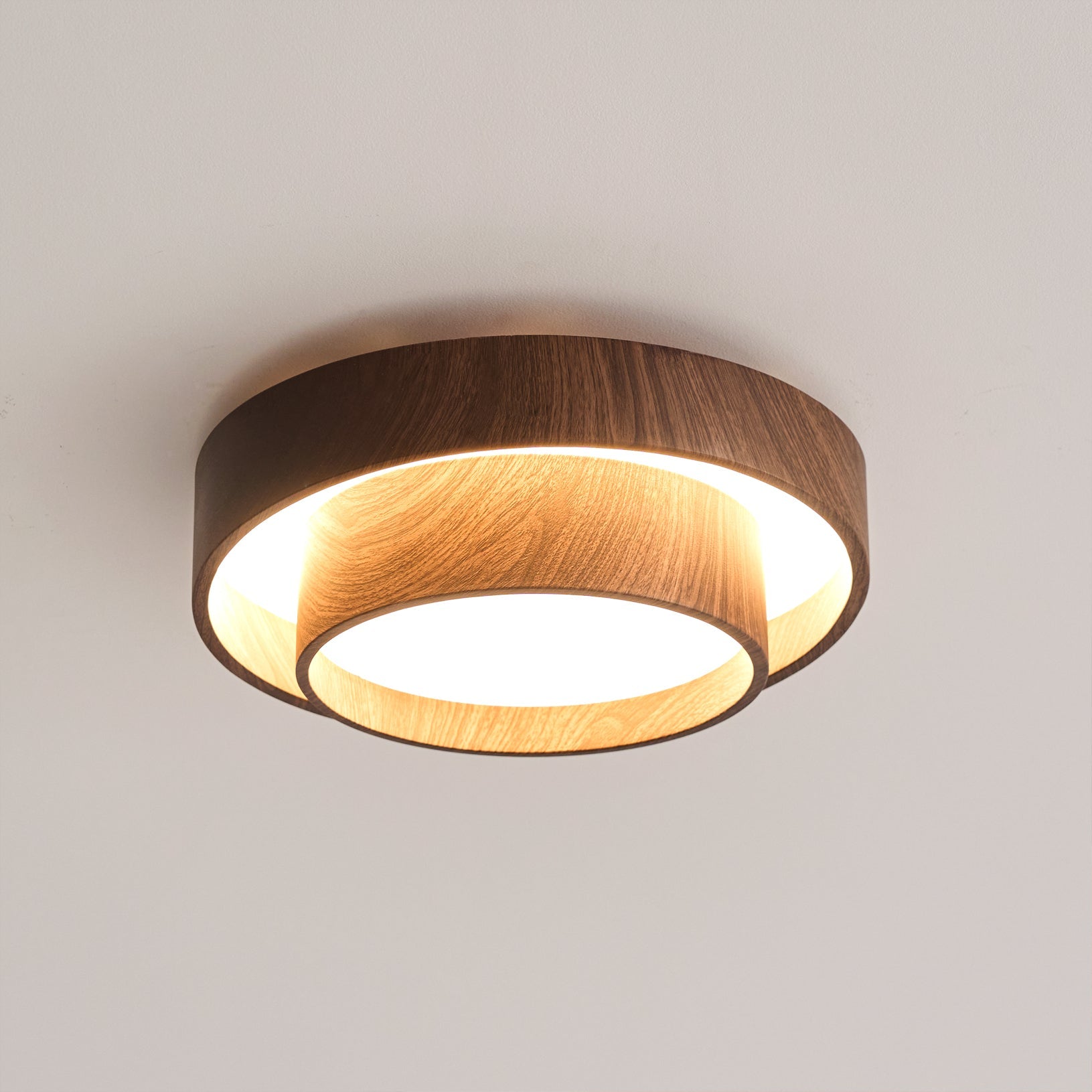 Plafondlamp Walnootlook LED Rond 40cm 50cm Modern Design | Sansoti