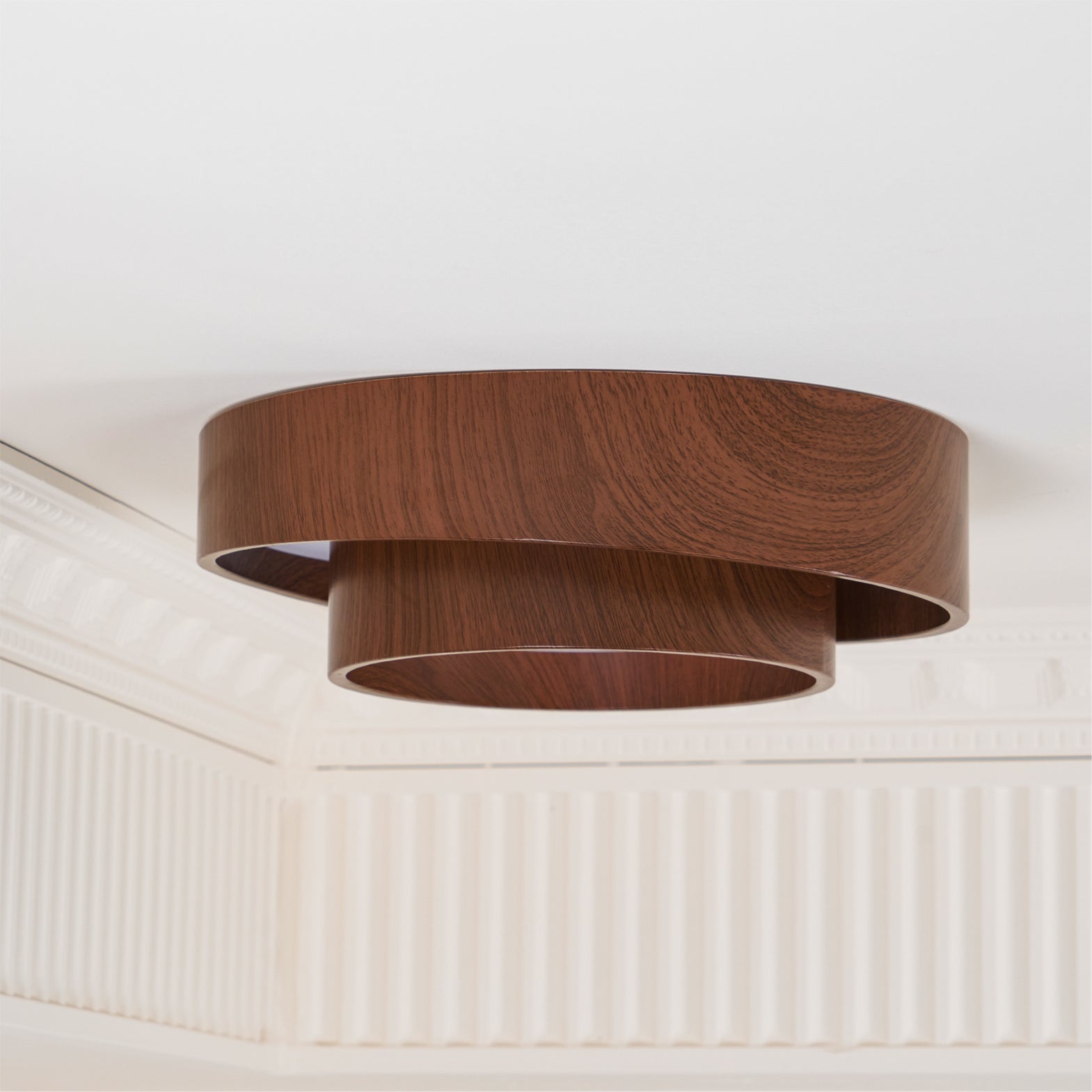 Plafondlamp Walnootlook LED Rond 40cm 50cm Modern Design | Sansoti