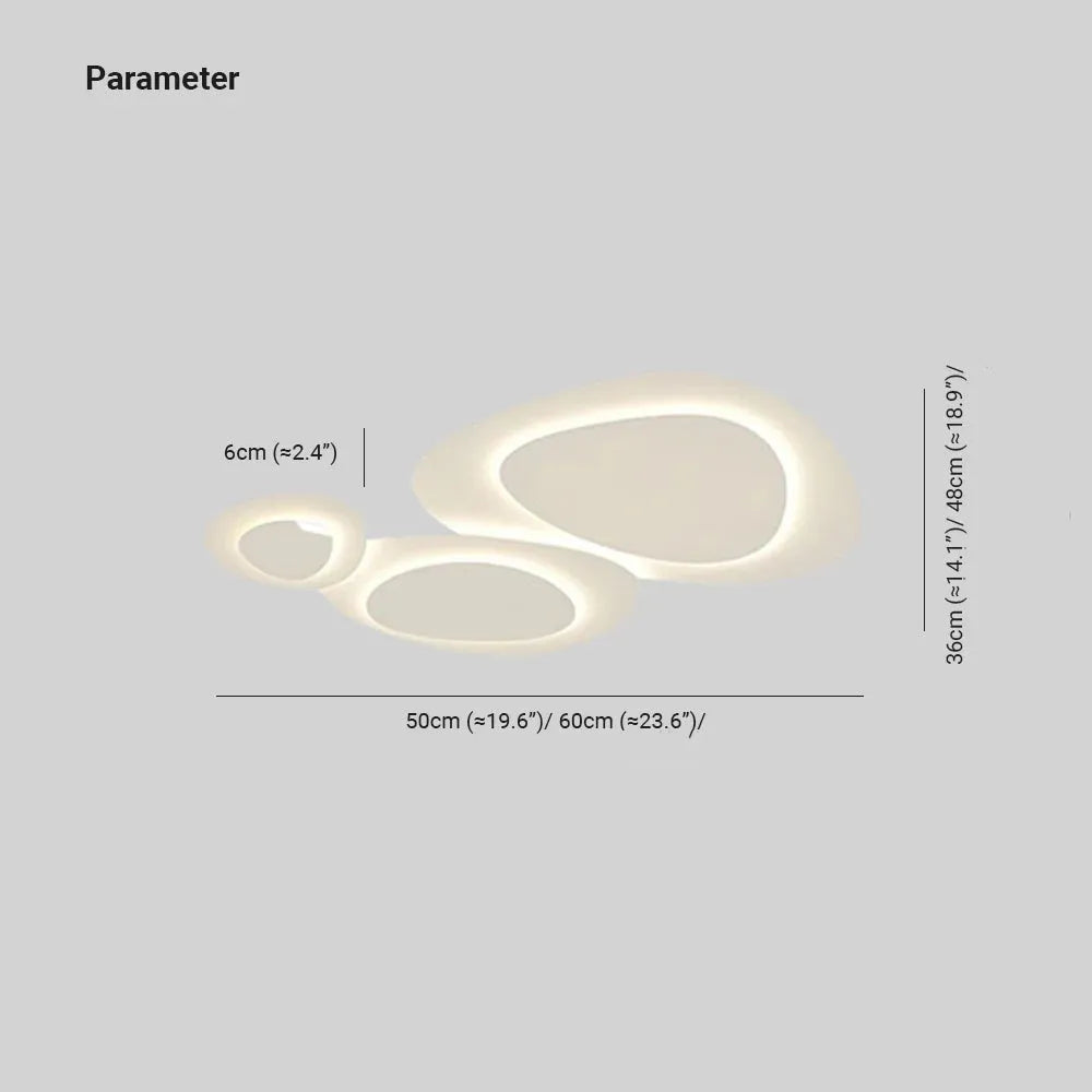 Plafondlamp LED Organisch Vormen Wit Metaal Dimbaar Woonkamer Slaapkamer 90 110cm | Sansoti