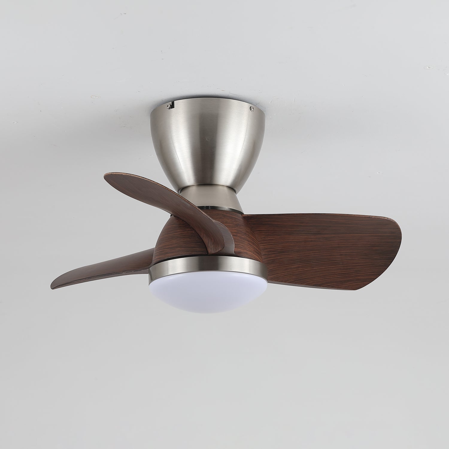 Plafondventilator met Verlichting Elora in Messing en Hout — Minimalistische Ventilator met LED Afstandsbediening | Sansoti
