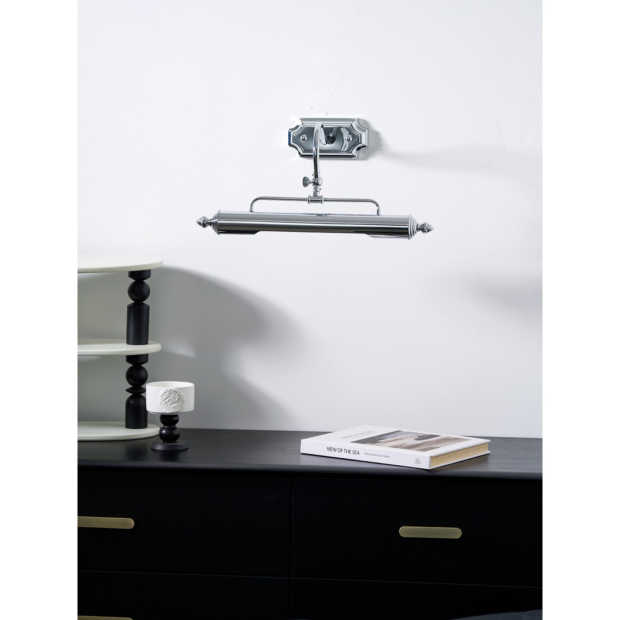 Vellichor Wandlamp met Verstelbare Arm - Zwanenhals Leeslamp voor Schilderijen en Spiegels - Industriële Wandverlichting | Sansoti