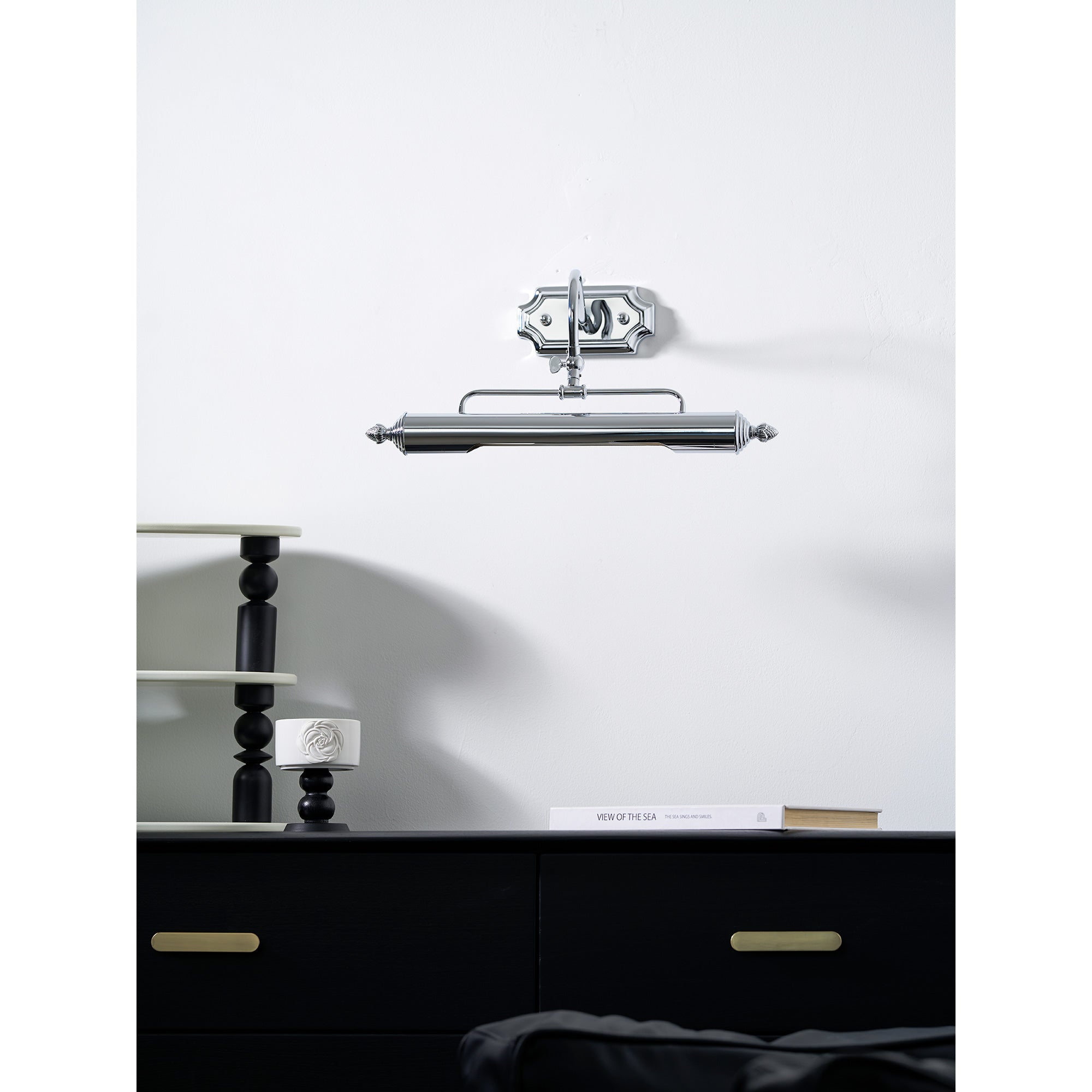 Vellichor Wandlamp met Verstelbare Arm - Zwanenhals Leeslamp voor Schilderijen en Spiegels - Industriële Wandverlichting | Sansoti
