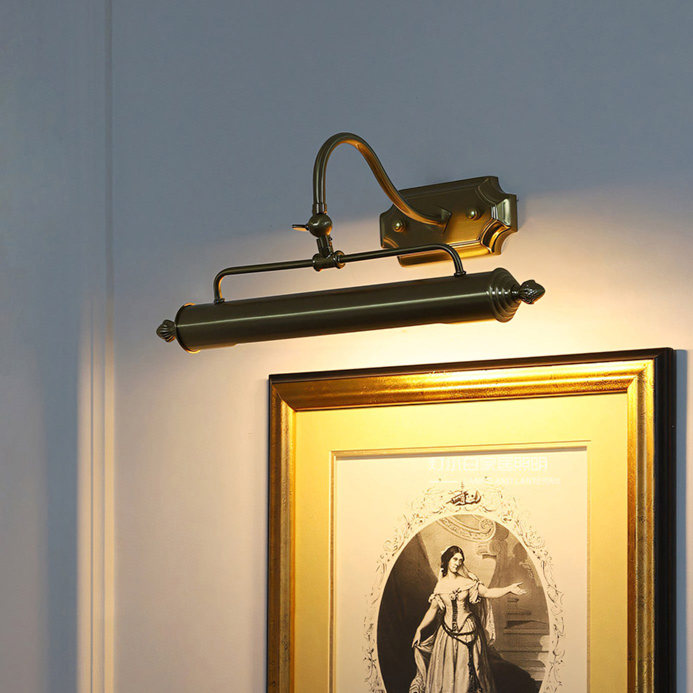 Vellichor Wandlamp met Verstelbare Arm - Zwanenhals Leeslamp voor Schilderijen en Spiegels - Industriële Wandverlichting | Sansoti