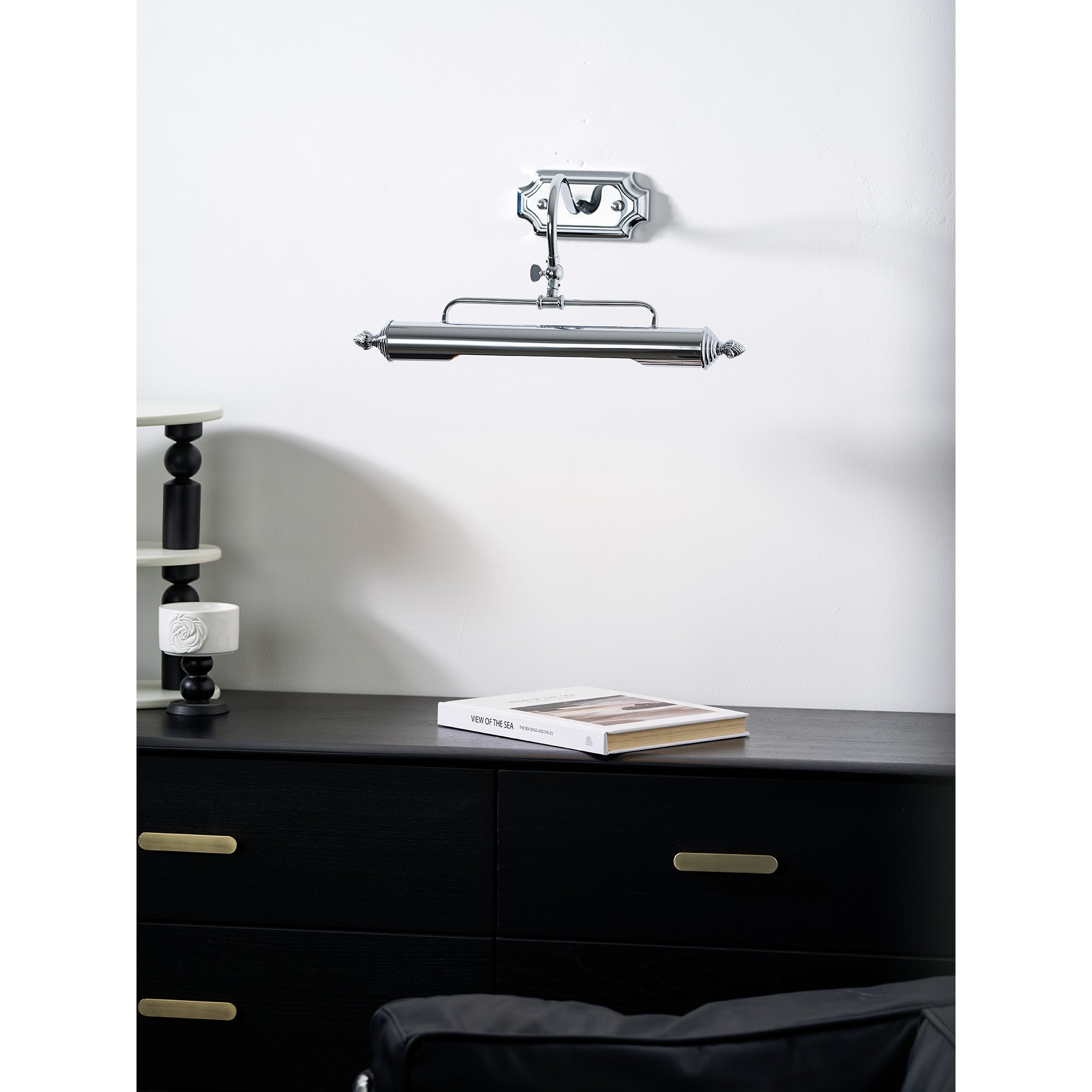 Vellichor Wandlamp met Verstelbare Arm - Zwanenhals Leeslamp voor Schilderijen en Spiegels - Industriële Wandverlichting | Sansoti