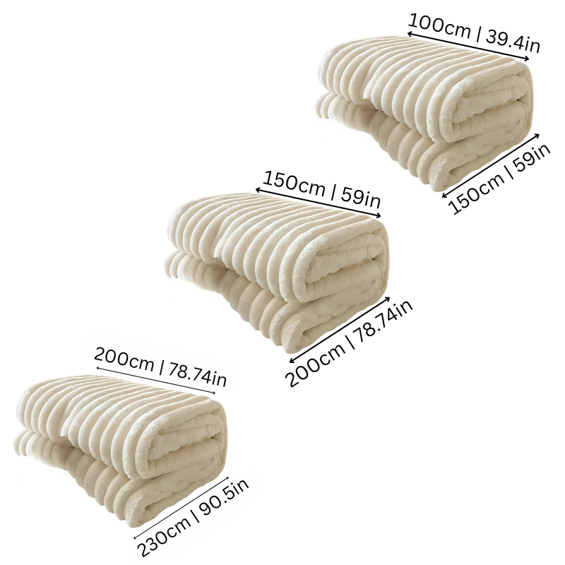 Flannel Throw Blanket, Soft, Plush, Warm and Decorative, Beige, Grey, Blue, Pink, Living Room, Bedroom, Picnic | Sansoti