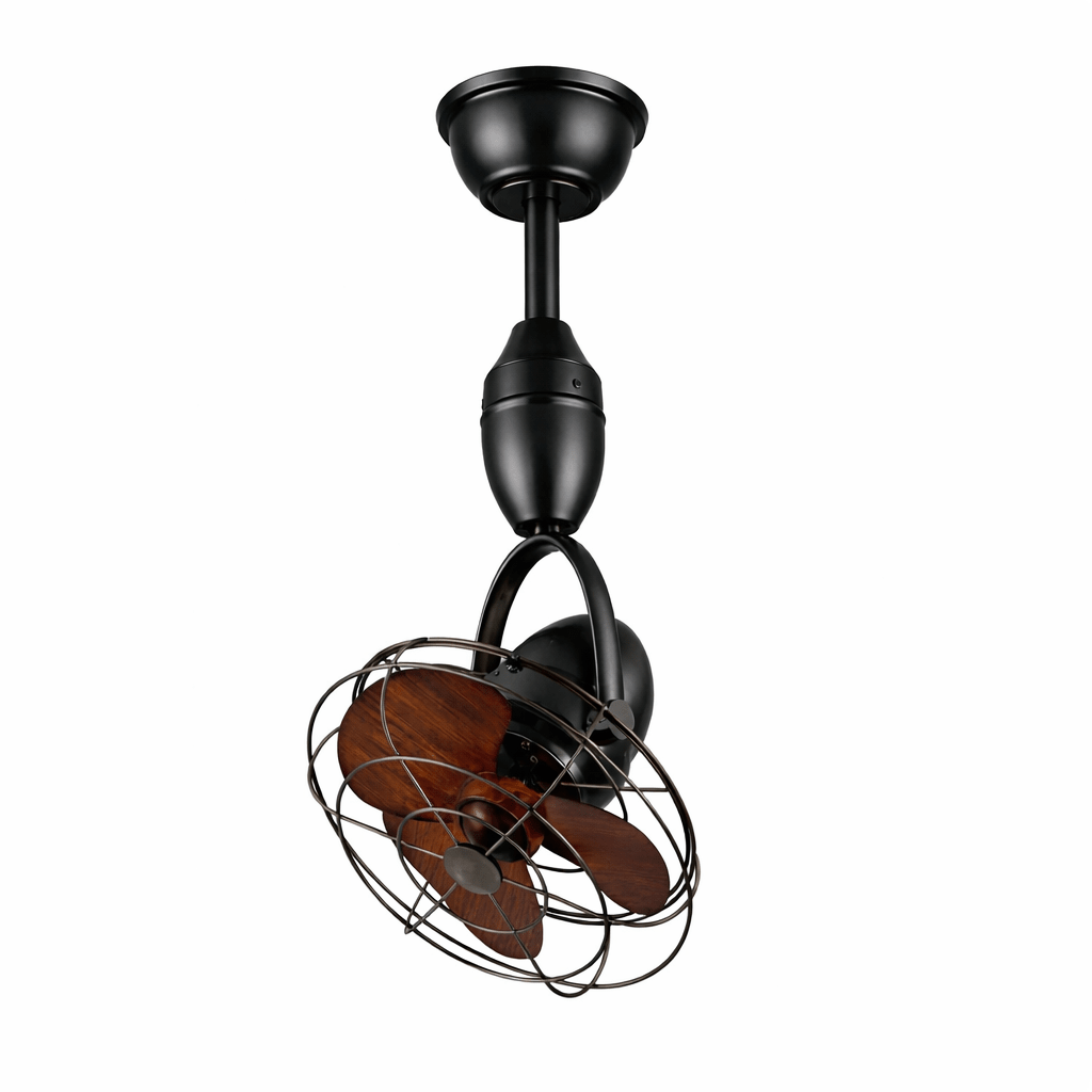 Klassieke Plafondventilator Winston Industrieel Design Ø30cm Verstelbare Kop met Afstandsbediening 6 Snelheden 35W Koper Motor | Sansoti