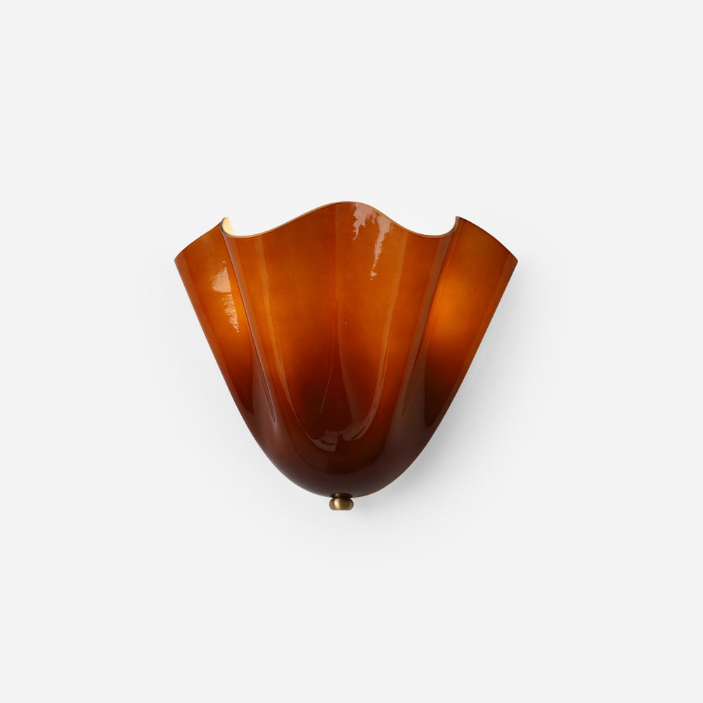 Design Wandleuchte aus mundgeblasenem Glas – Skulpturale Wandbeleuchtung für modernes Interieur