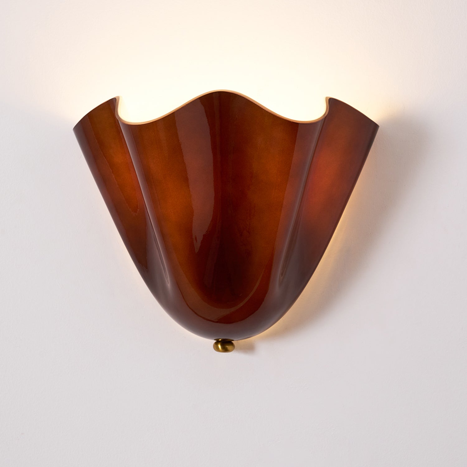 Petalia Wandlamp — Sculptural Petal-Geïnspireerde Glazen Wandverlichting met G9 Fitting en Hardwired Installatie (28 × 25 × 13 cm) | Sansoti