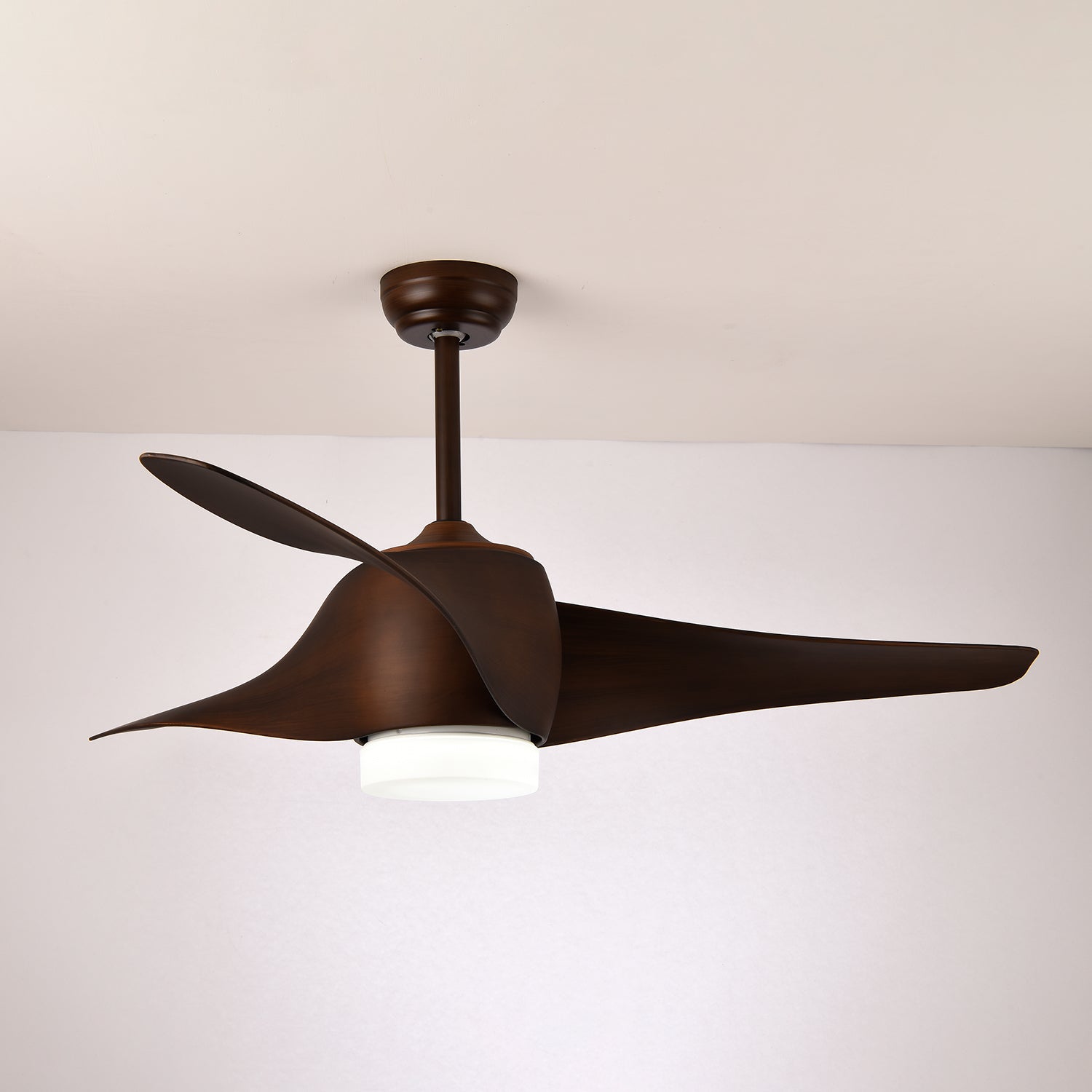 Plafondventilator met Verlichting 132 cm Verstelbaar Stille Motor en Afstandsbediening voor Woonkamer Slaapkamer | Sansoti