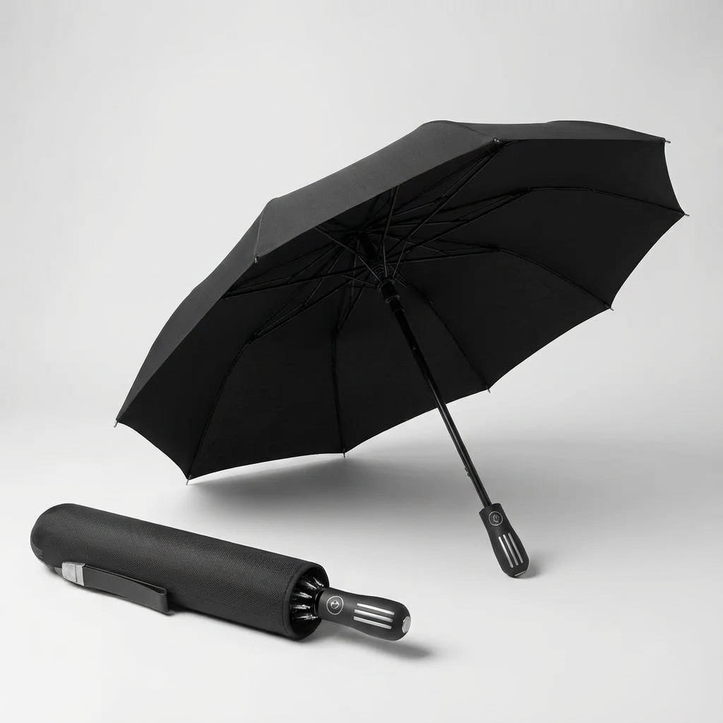 Parapluie tempête réversible XXL résistant au vent, automatique, pour 2 personnes, pour rester au sec, mains libres | Sansoti