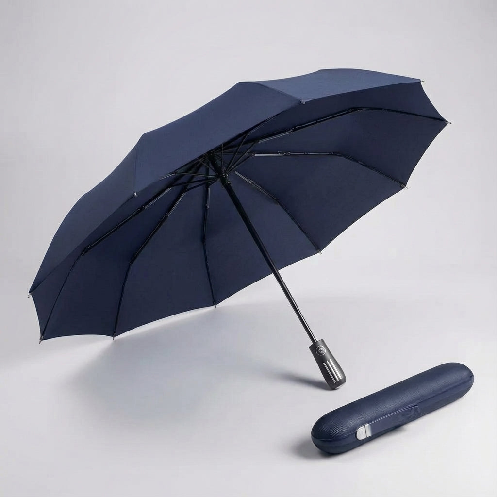 Parapluie tempête réversible XXL résistant au vent, automatique, pour 2 personnes, pour rester au sec, mains libres | Sansoti