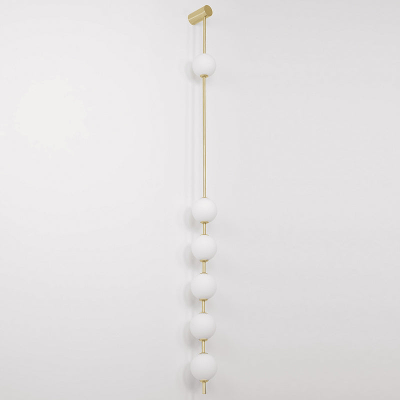 Verticale Glazen Wandlamp met Messing - Design Verlichting voor Gang & Entree | Sansoti