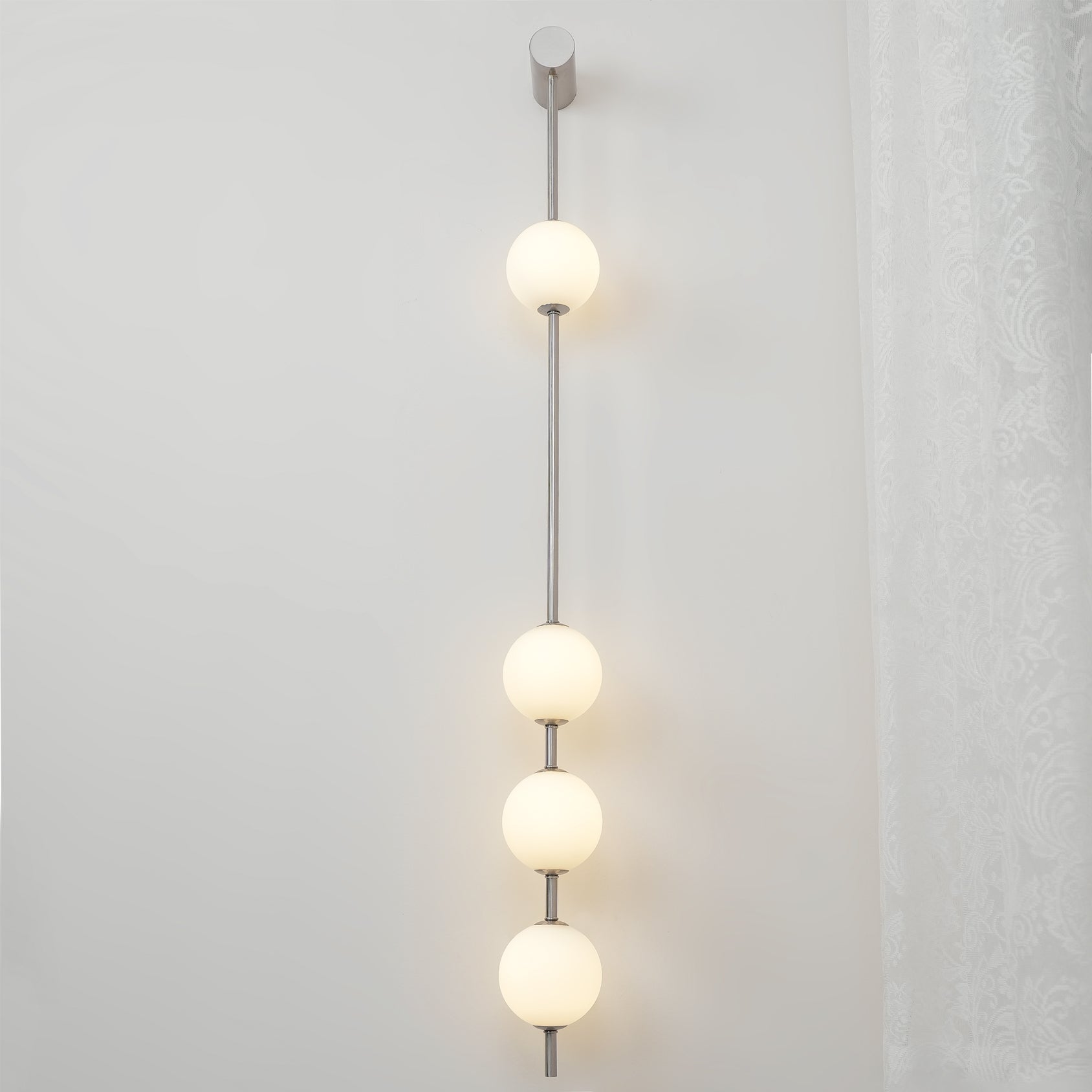Verticale Glazen Wandlamp met Messing - Design Verlichting voor Gang & Entree | Sansoti