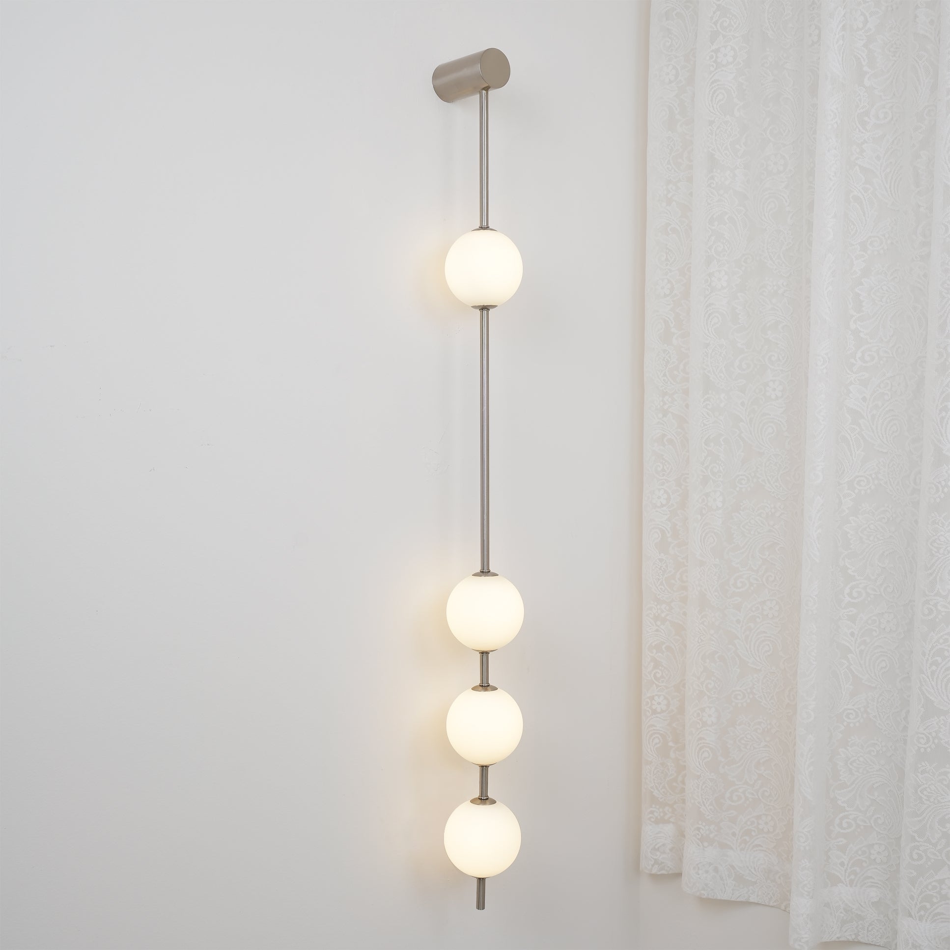 Verticale Glazen Wandlamp met Messing - Design Verlichting voor Gang & Entree | Sansoti