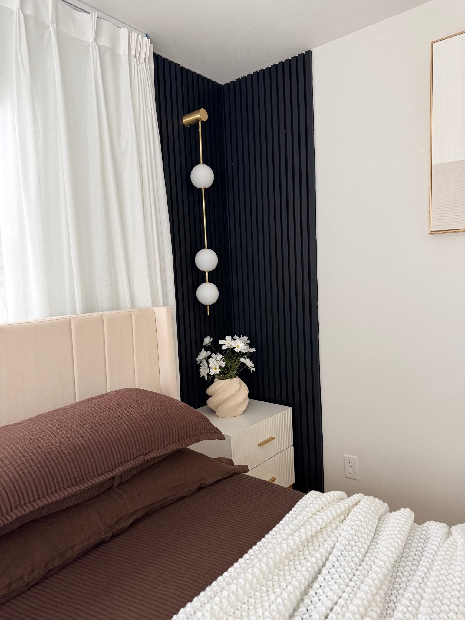Verticale Glazen Wandlamp met Messing - Design Verlichting voor Gang & Entree | Sansoti