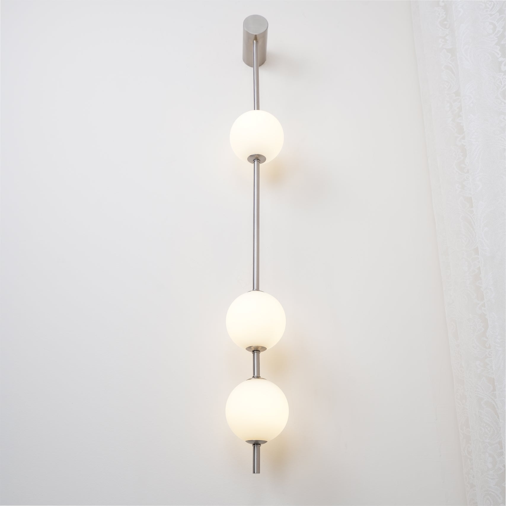 Verticale Glazen Wandlamp met Messing - Design Verlichting voor Gang & Entree | Sansoti