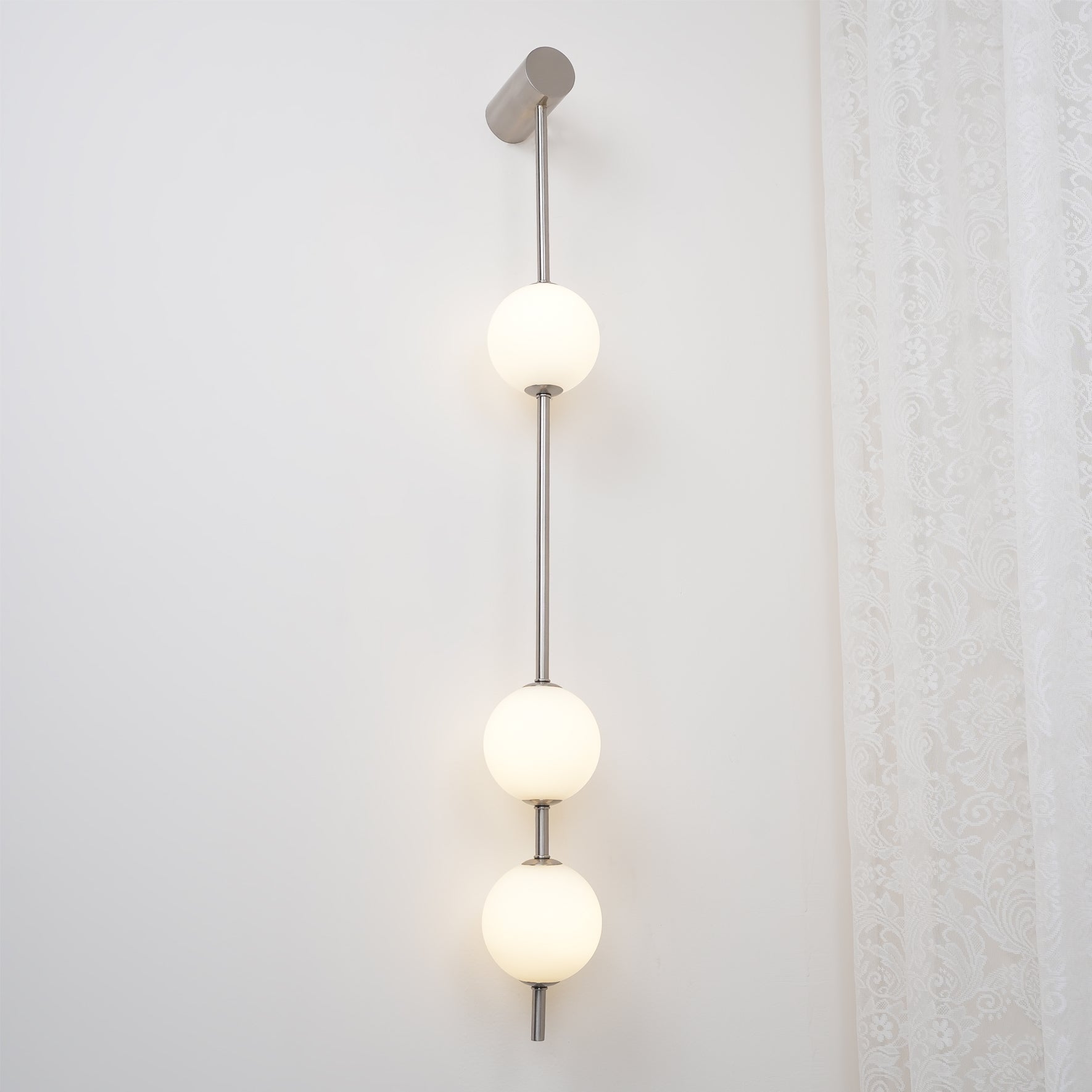 Verticale Glazen Wandlamp met Messing - Design Verlichting voor Gang & Entree | Sansoti