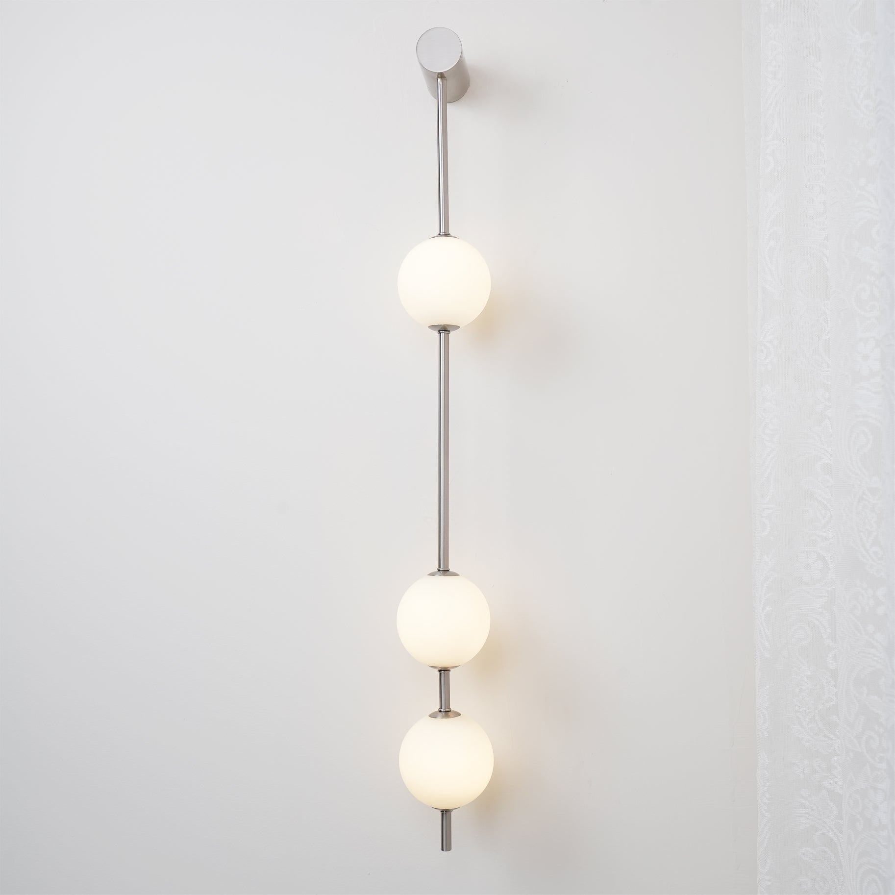 Verticale Glazen Wandlamp met Messing - Design Verlichting voor Gang & Entree | Sansoti