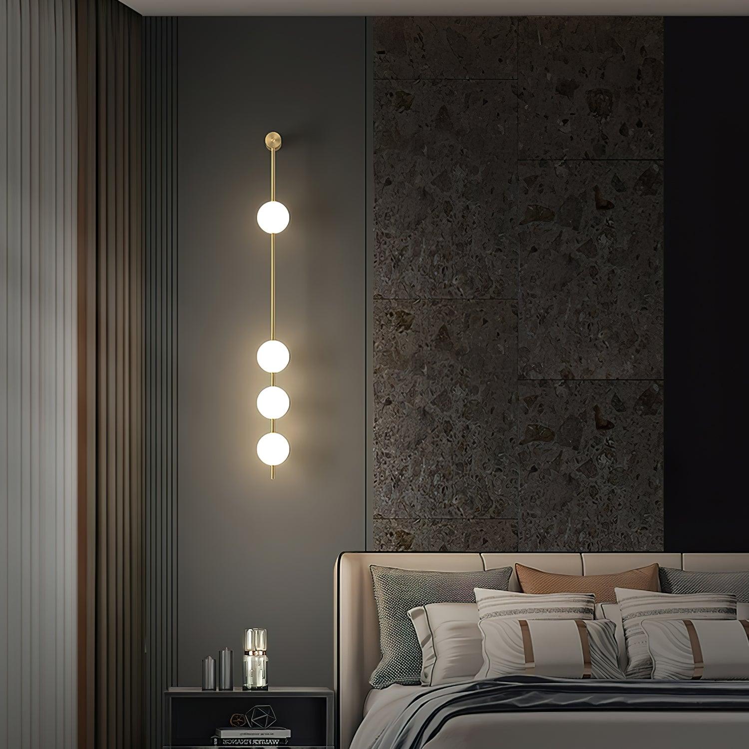 Verticale Glazen Wandlamp met Messing - Design Verlichting voor Gang & Entree | Sansoti