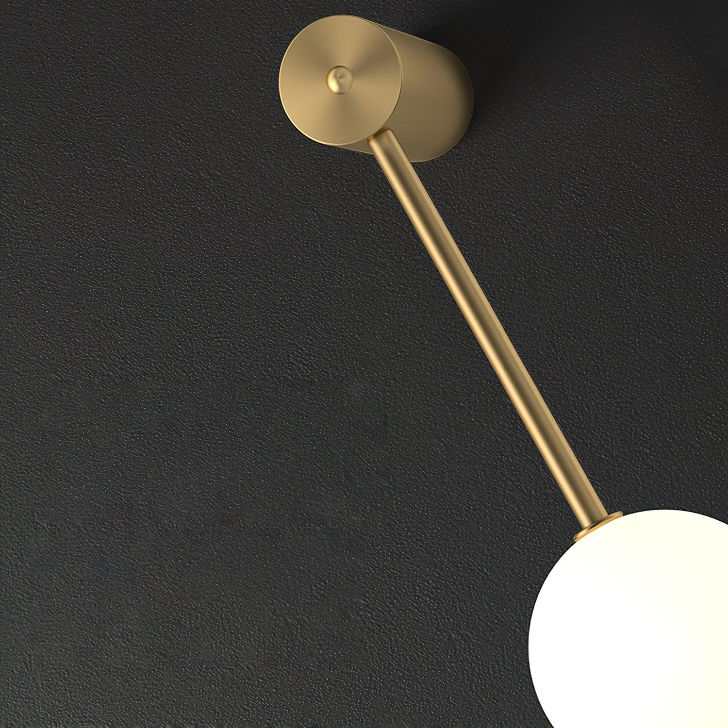 Verticale Glazen Wandlamp met Messing - Design Verlichting voor Gang & Entree | Sansoti