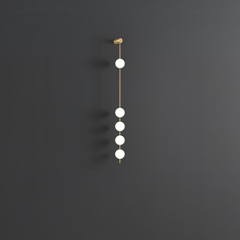 Verticale Glazen Wandlamp met Messing - Design Verlichting voor Gang & Entree | Sansoti